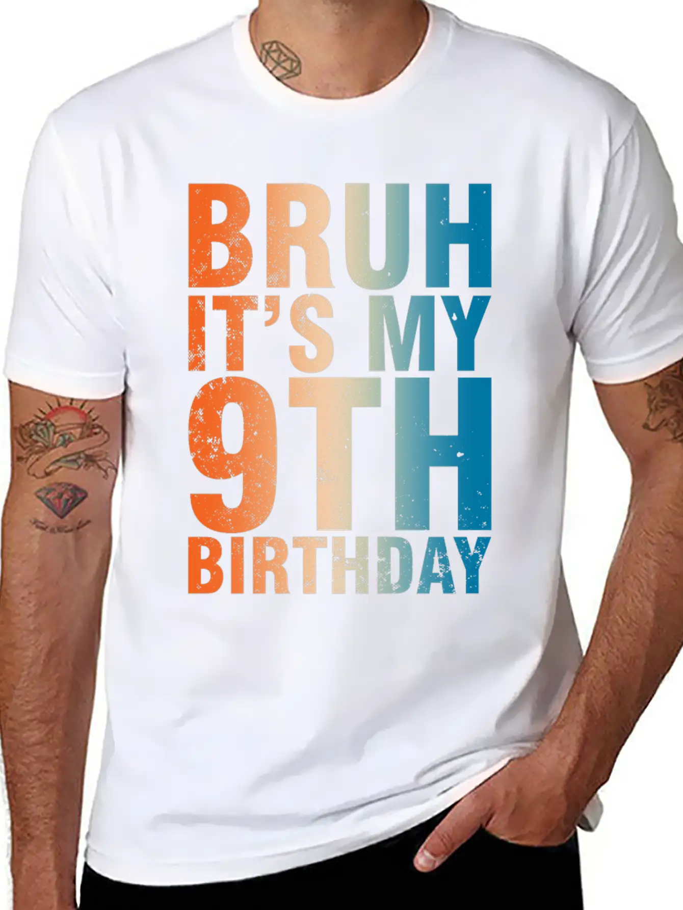 Bruh It's My 9th Birthday Celebration Unisex Casual T-Shirt – Clean Design For Daily Comfort