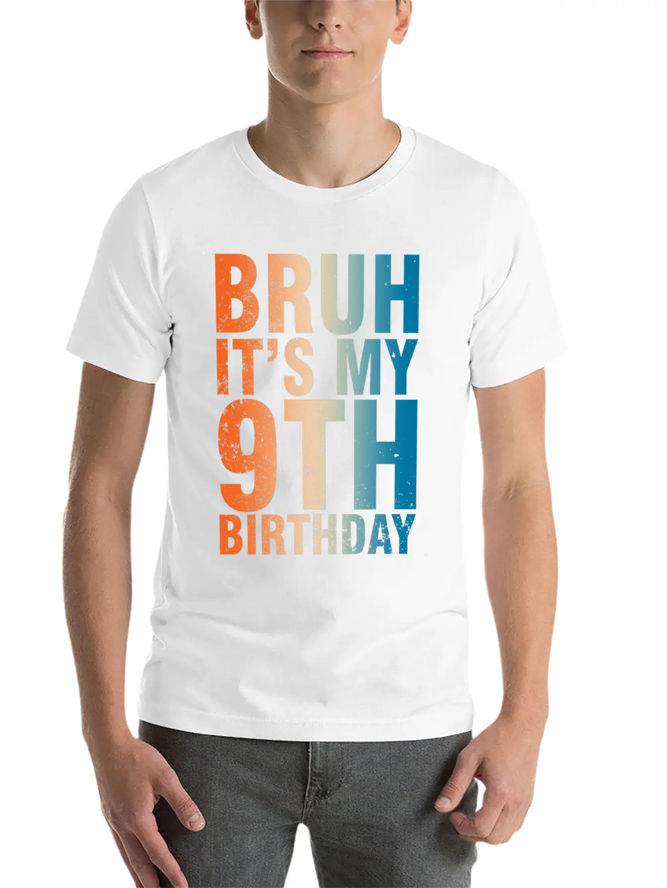 Bruh It's My 9th Birthday Celebration Unisex Casual T-Shirt – Clean Design For Daily Comfort