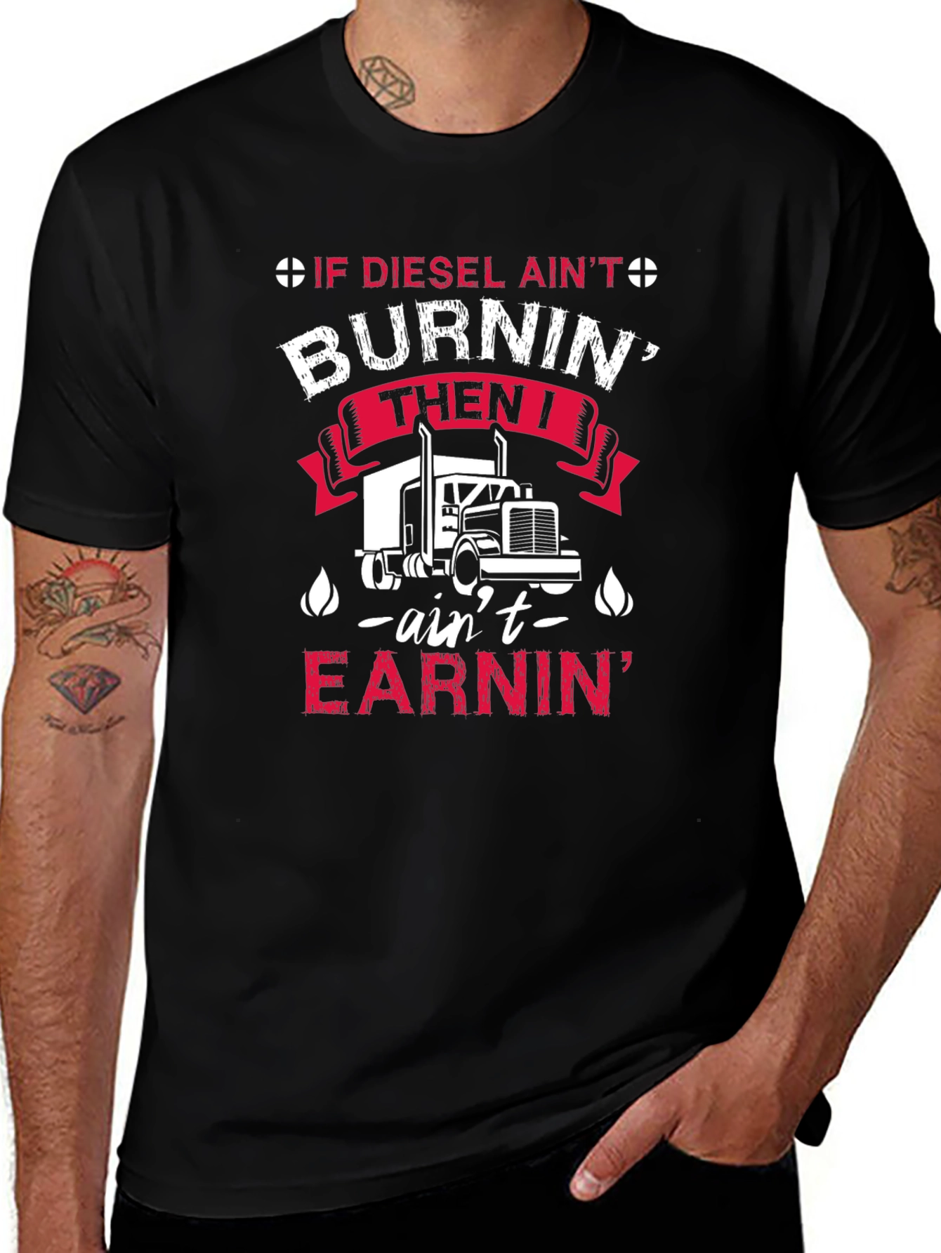 Diesel Burnin Trucker T-Shirt