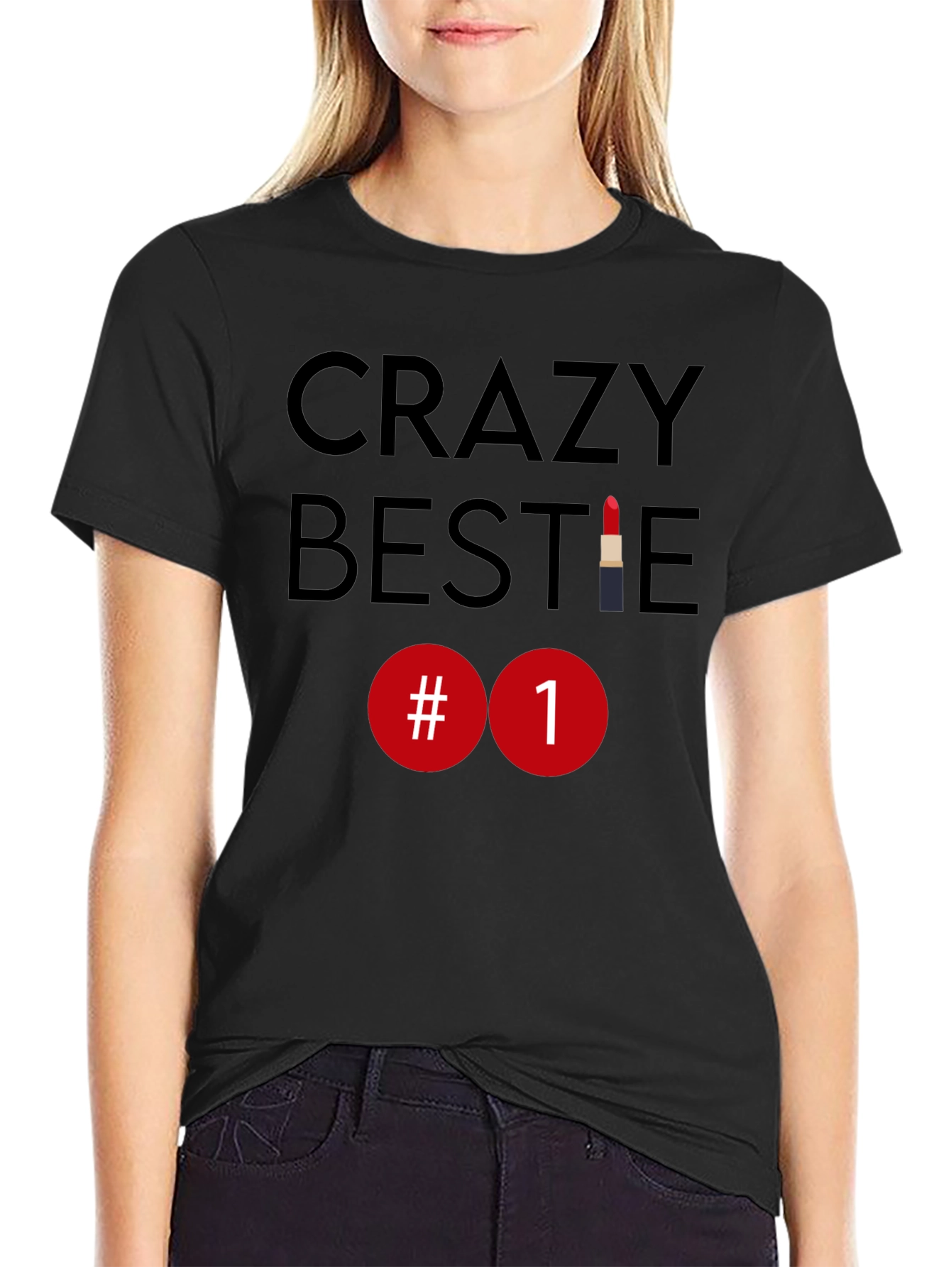 Crazy Bestie #1 Lipstick T-Shirt