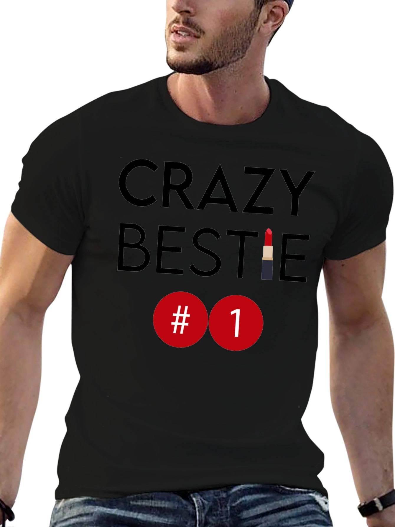 Crazy Bestie #1 Lipstick T-Shirt