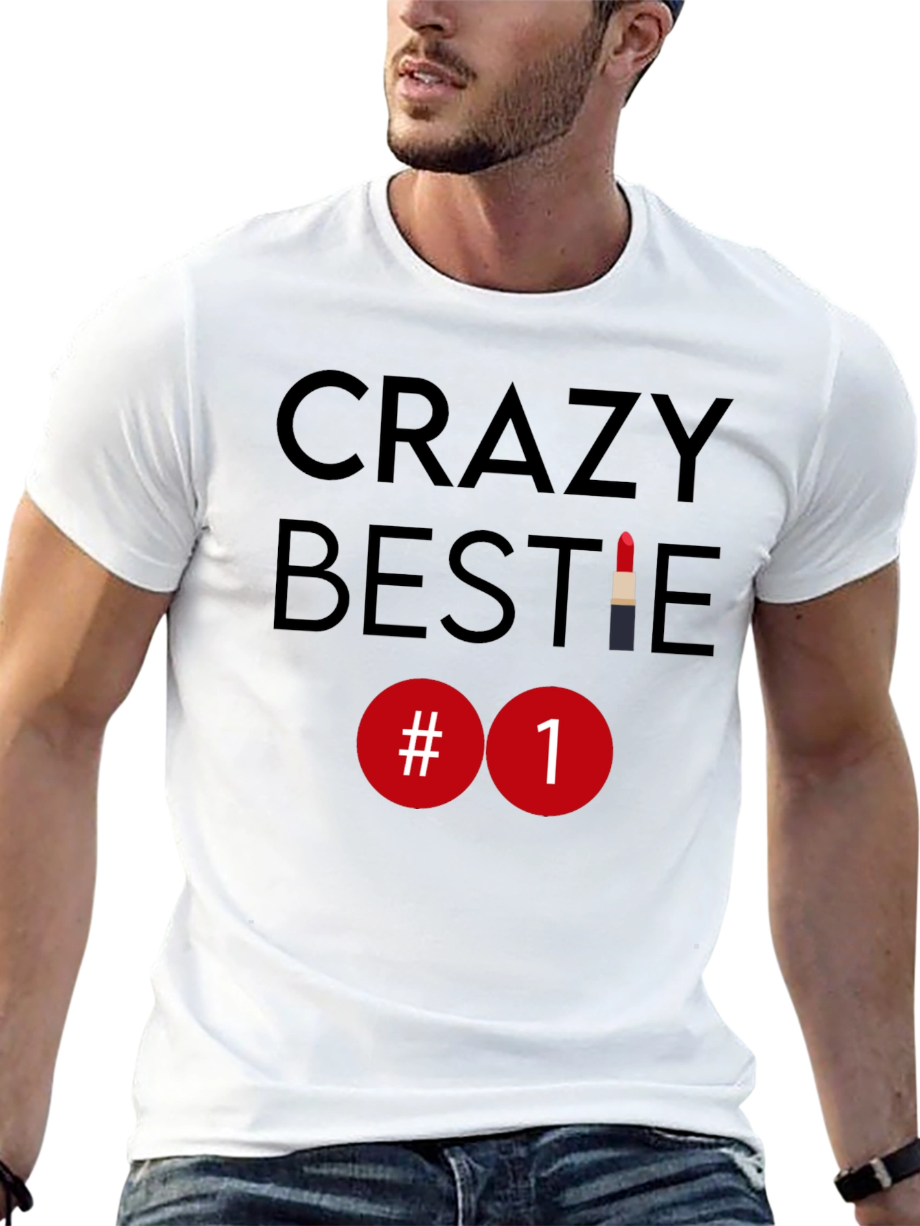 Crazy Bestie #1 Lipstick T-Shirt