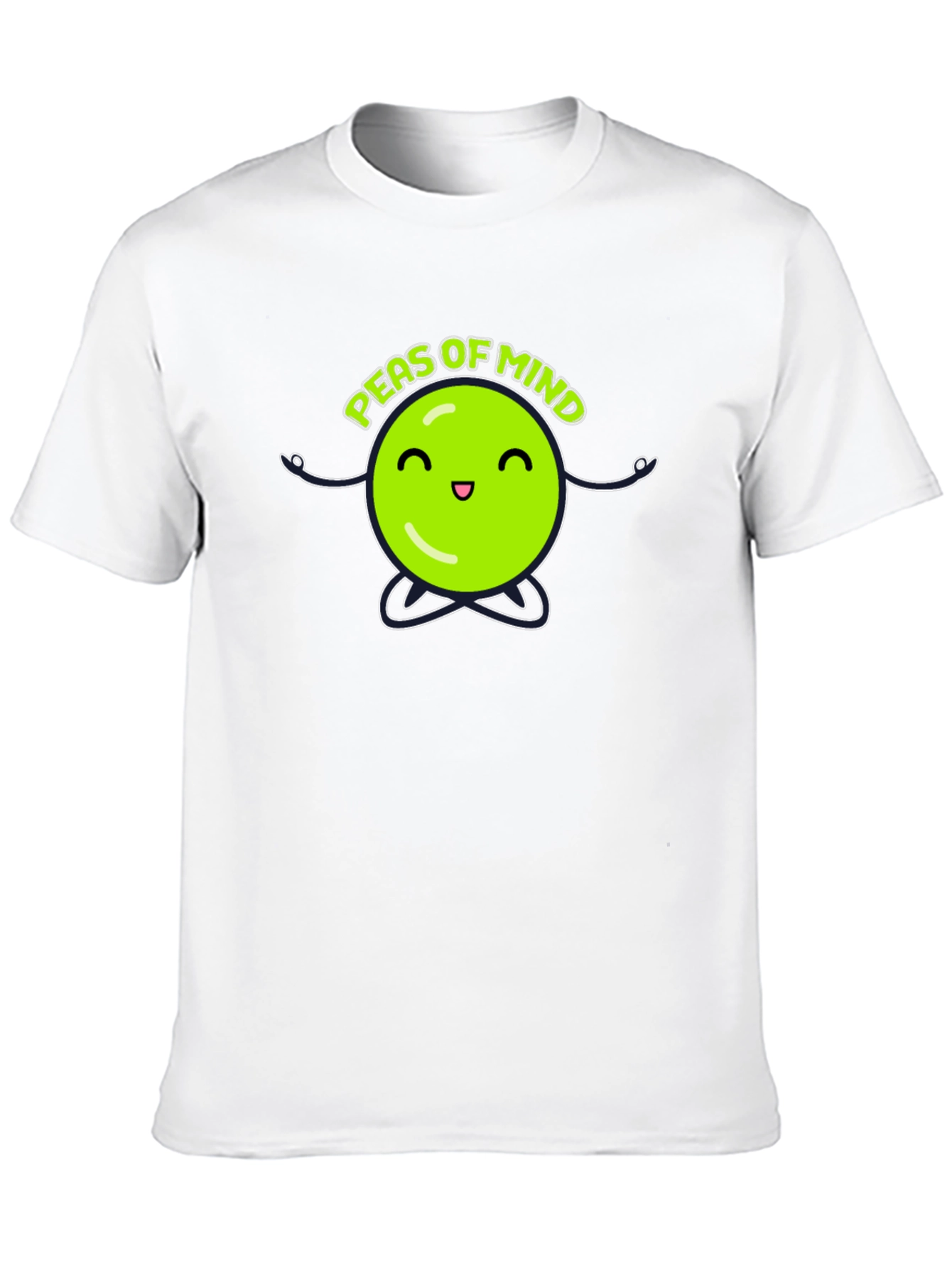 Peas of Mind Black Graphic T-Shirt