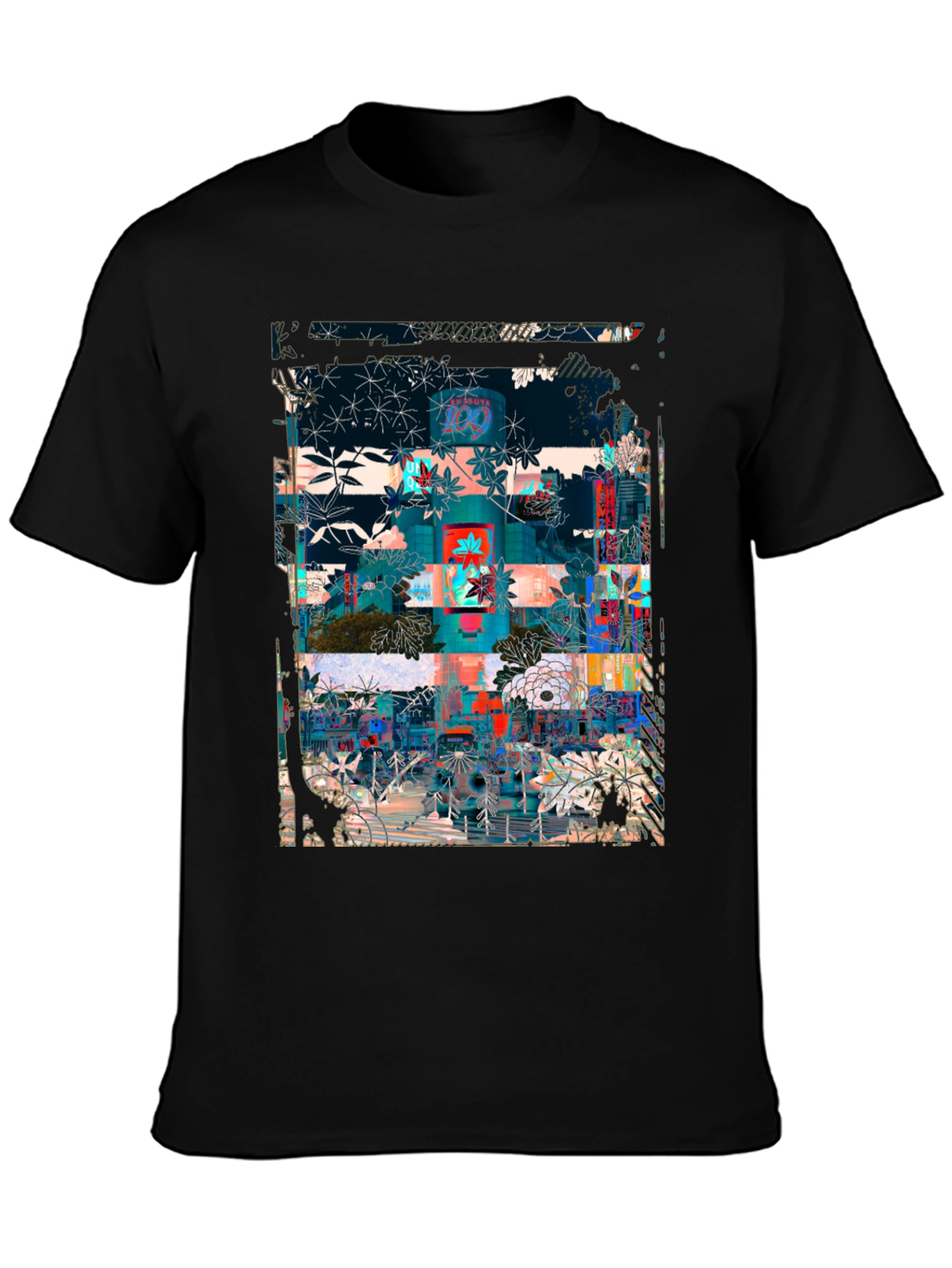 Abstract Floral Urban T-Shirt