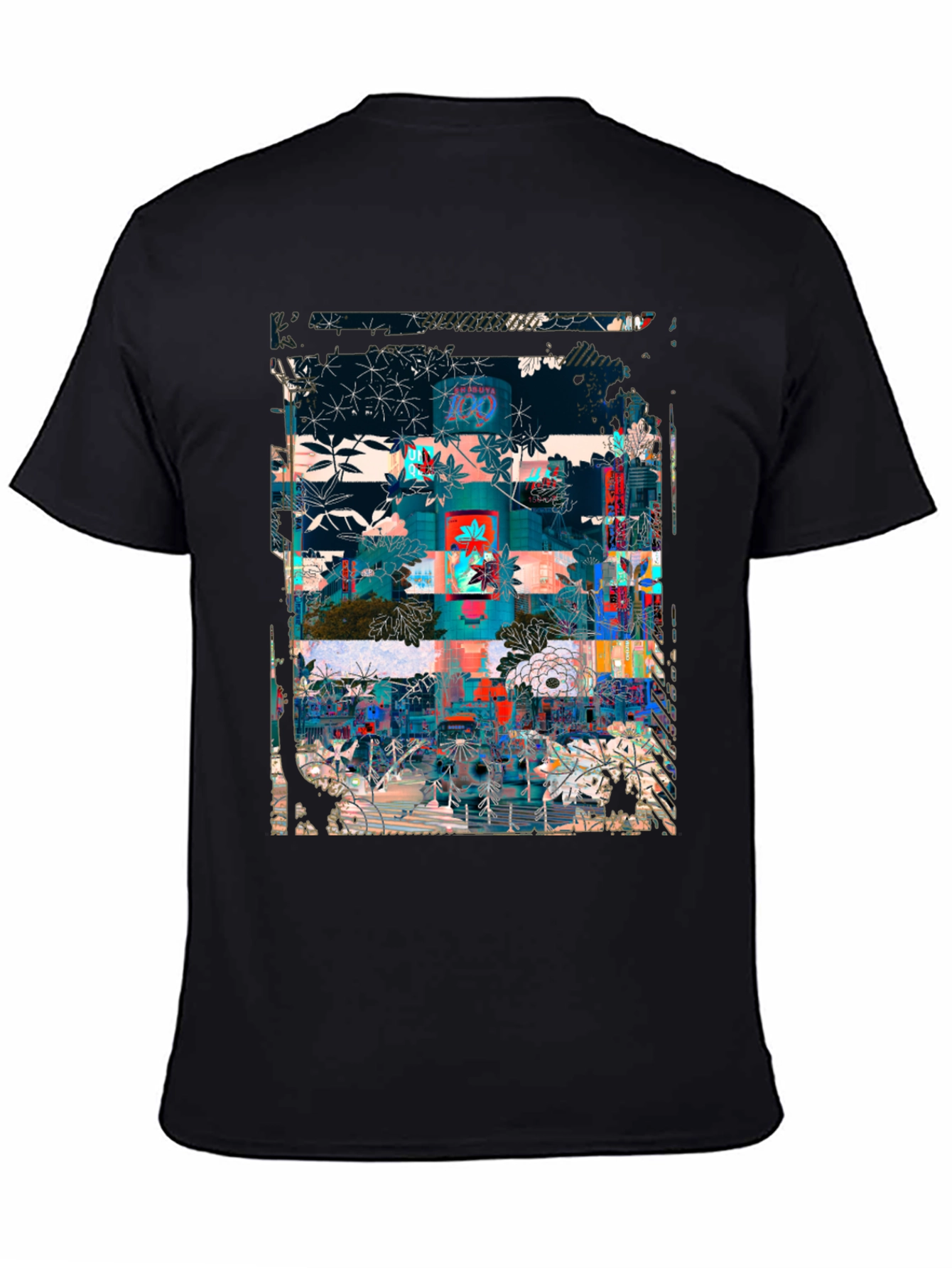 Abstract Floral Urban T-Shirt