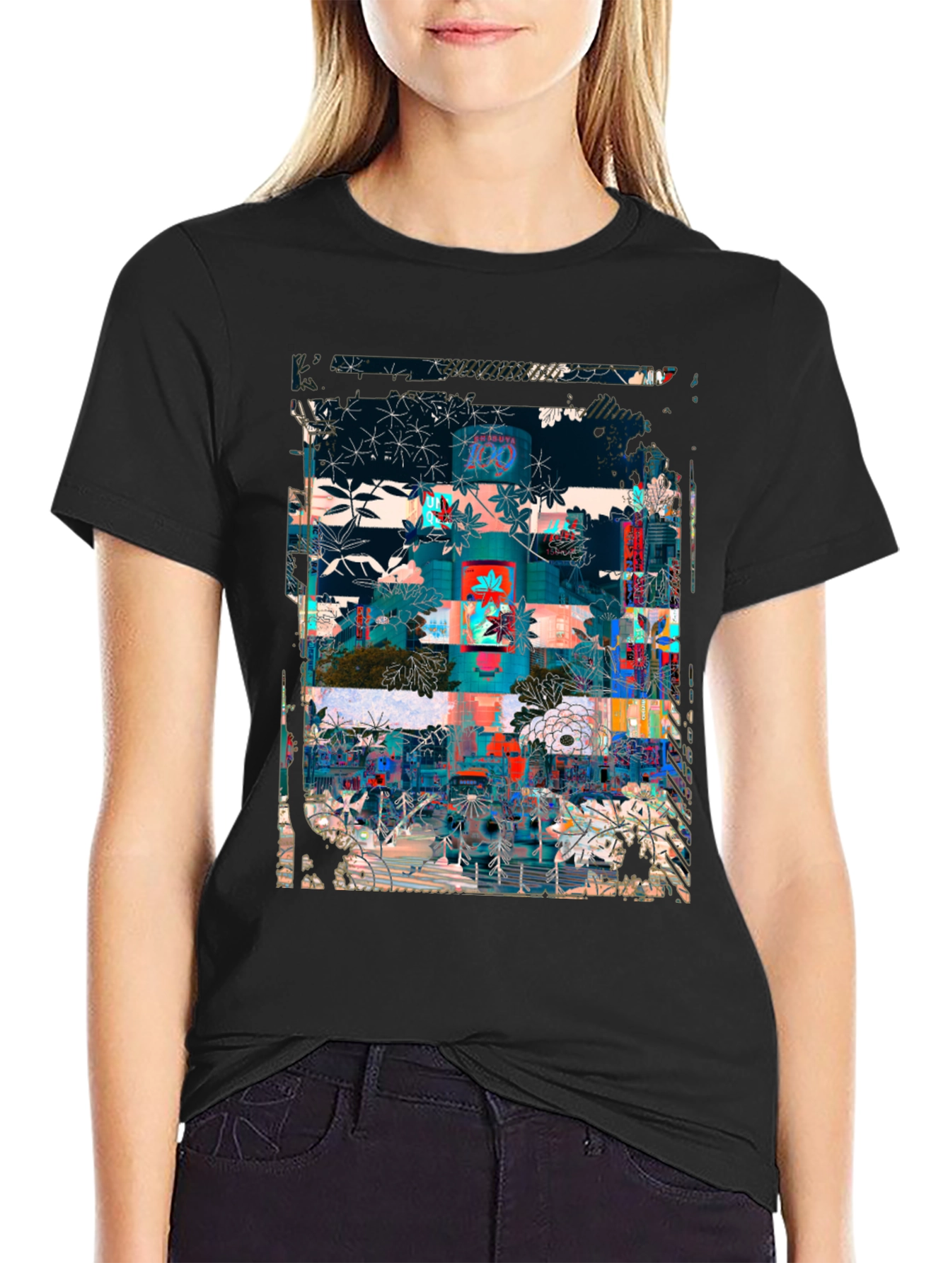 Abstract Floral Urban T-Shirt