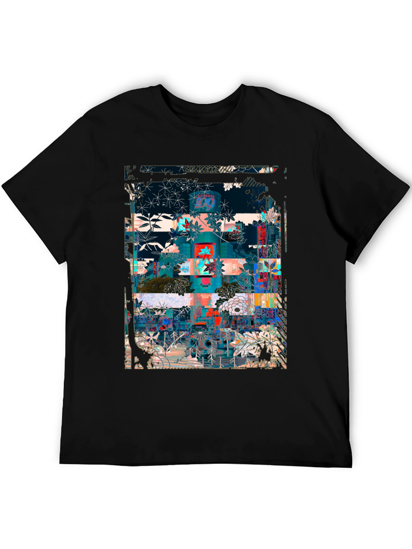 Abstract Floral Urban T-Shirt