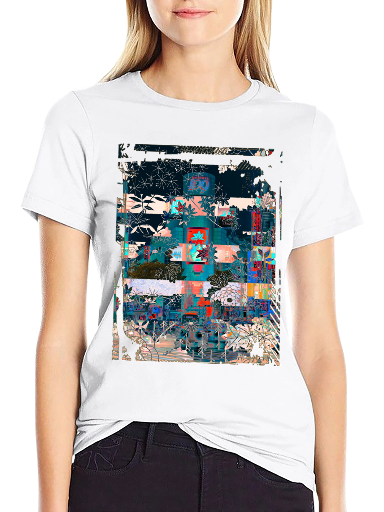 Abstract Floral Urban T-Shirt