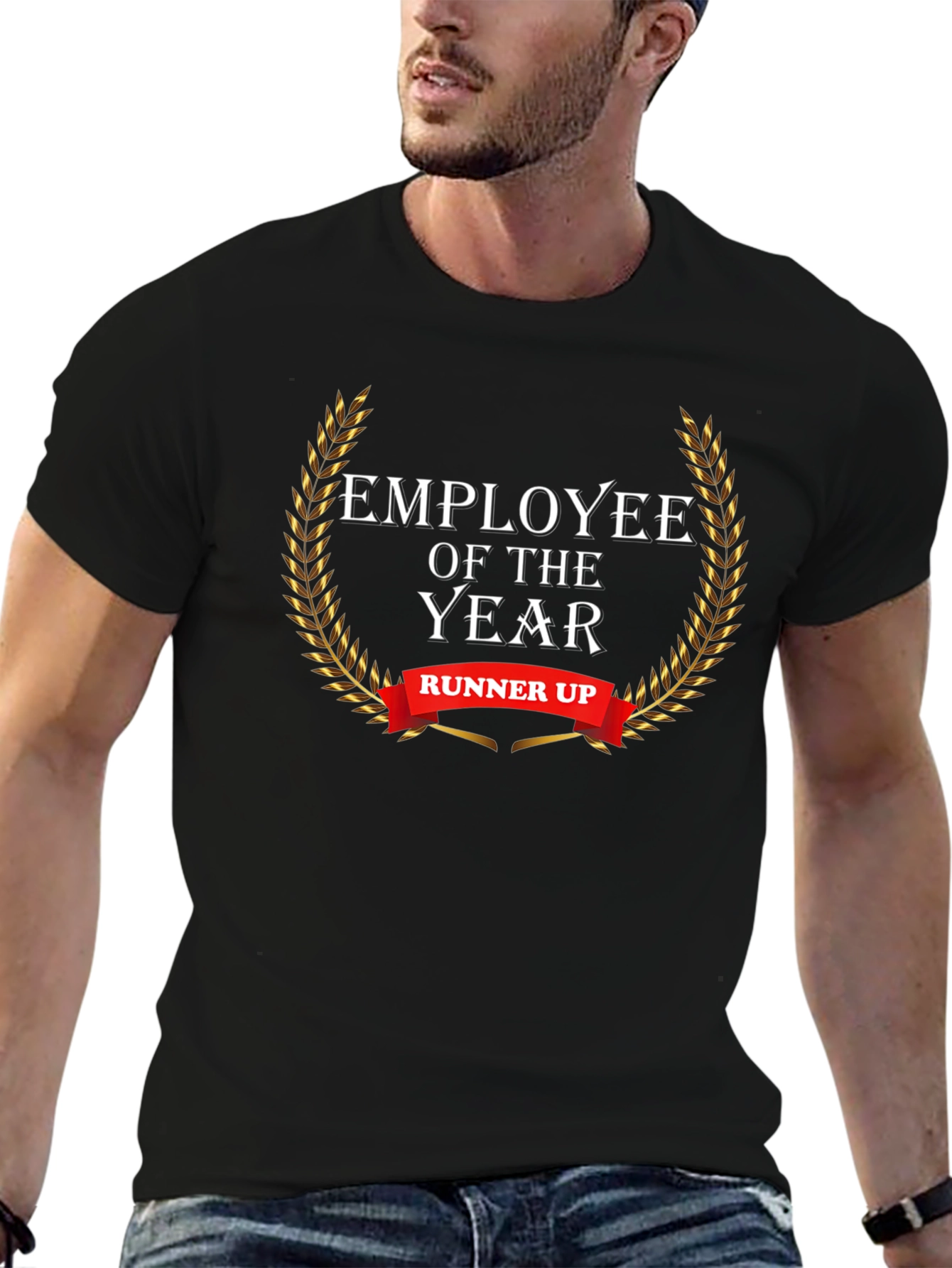 Employee of the Year Runner Up Black Graphic Tee