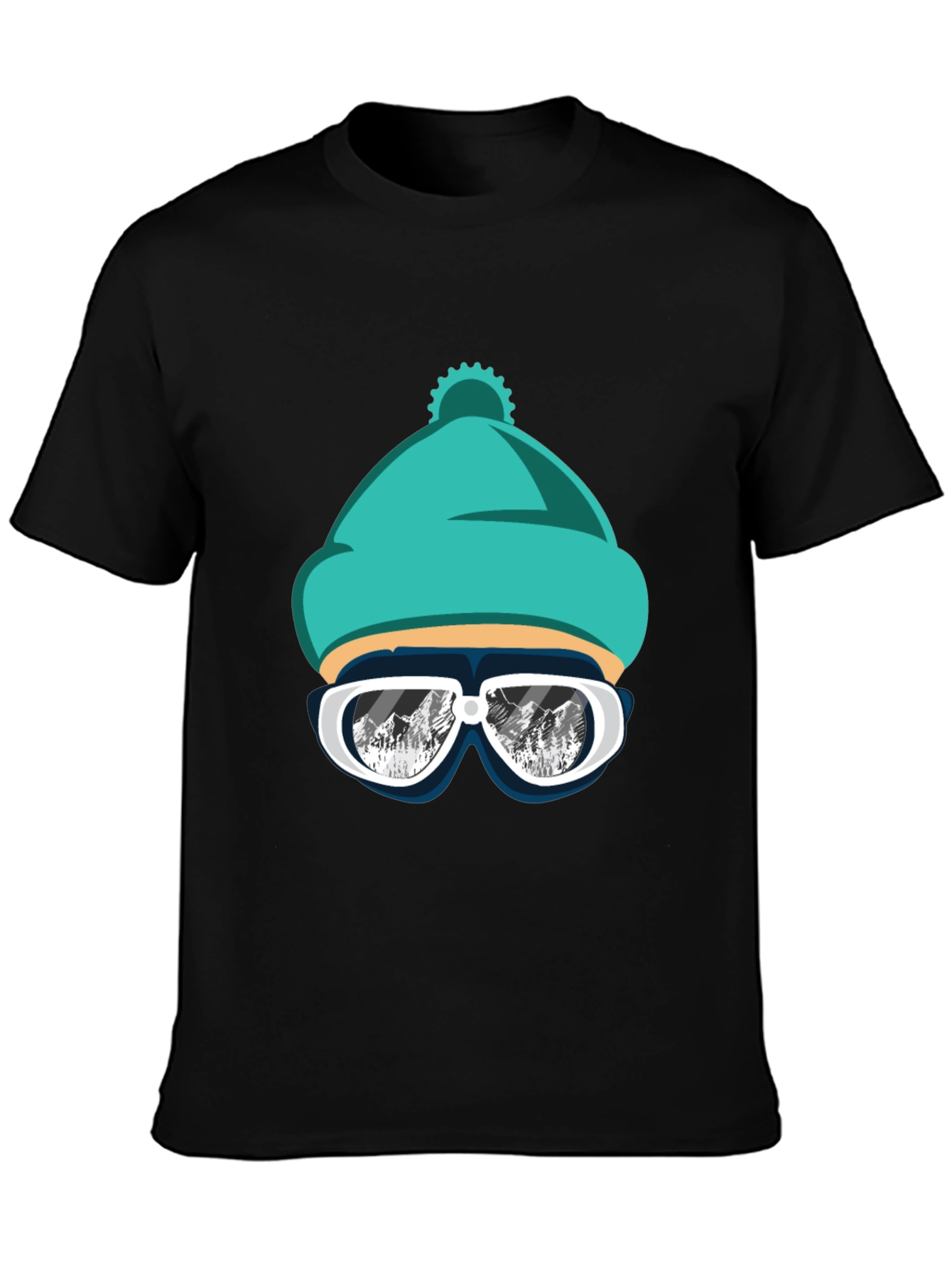 Cool Winter Ski Beanie T-Shirt