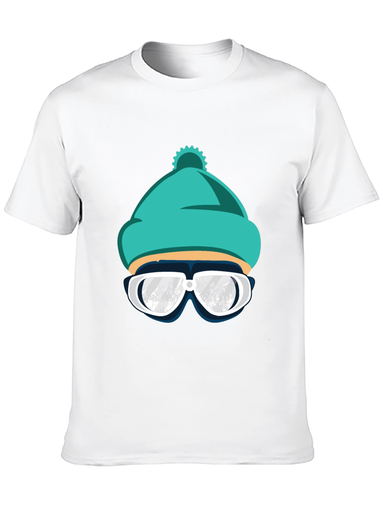 Cool Winter Ski Beanie T-Shirt