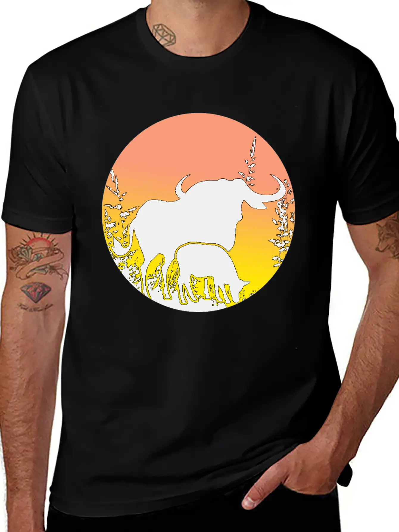Buffalo - Sunset Africa Safari Unisex Casual T-Shirt – Clean Design For Daily Comfort