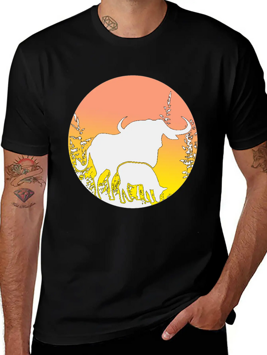 Buffalo - Sunset Africa Safari Unisex Casual T-Shirt – Clean Design For Daily Comfort