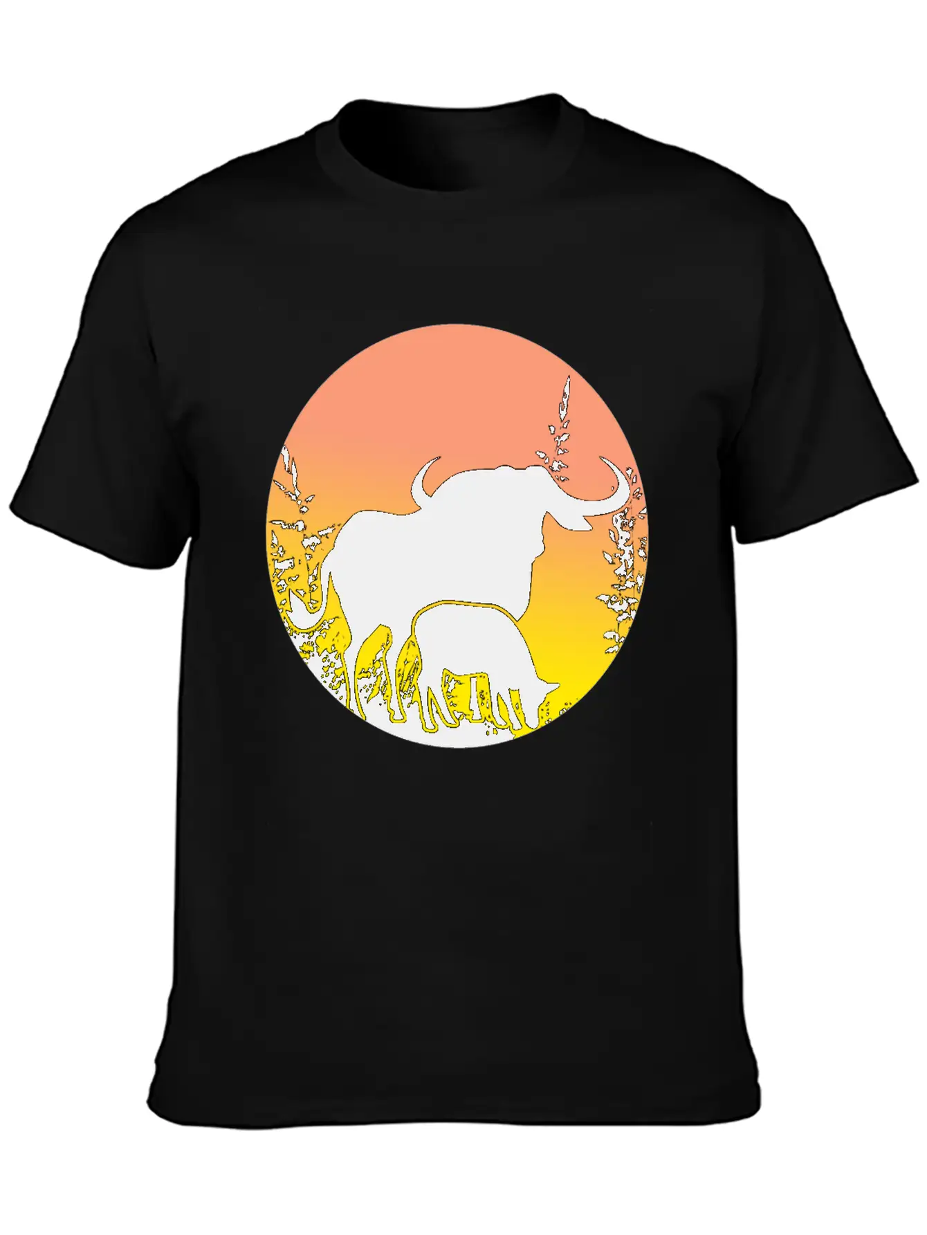 Buffalo - Sunset Africa Safari Unisex Casual T-Shirt – Clean Design For Daily Comfort