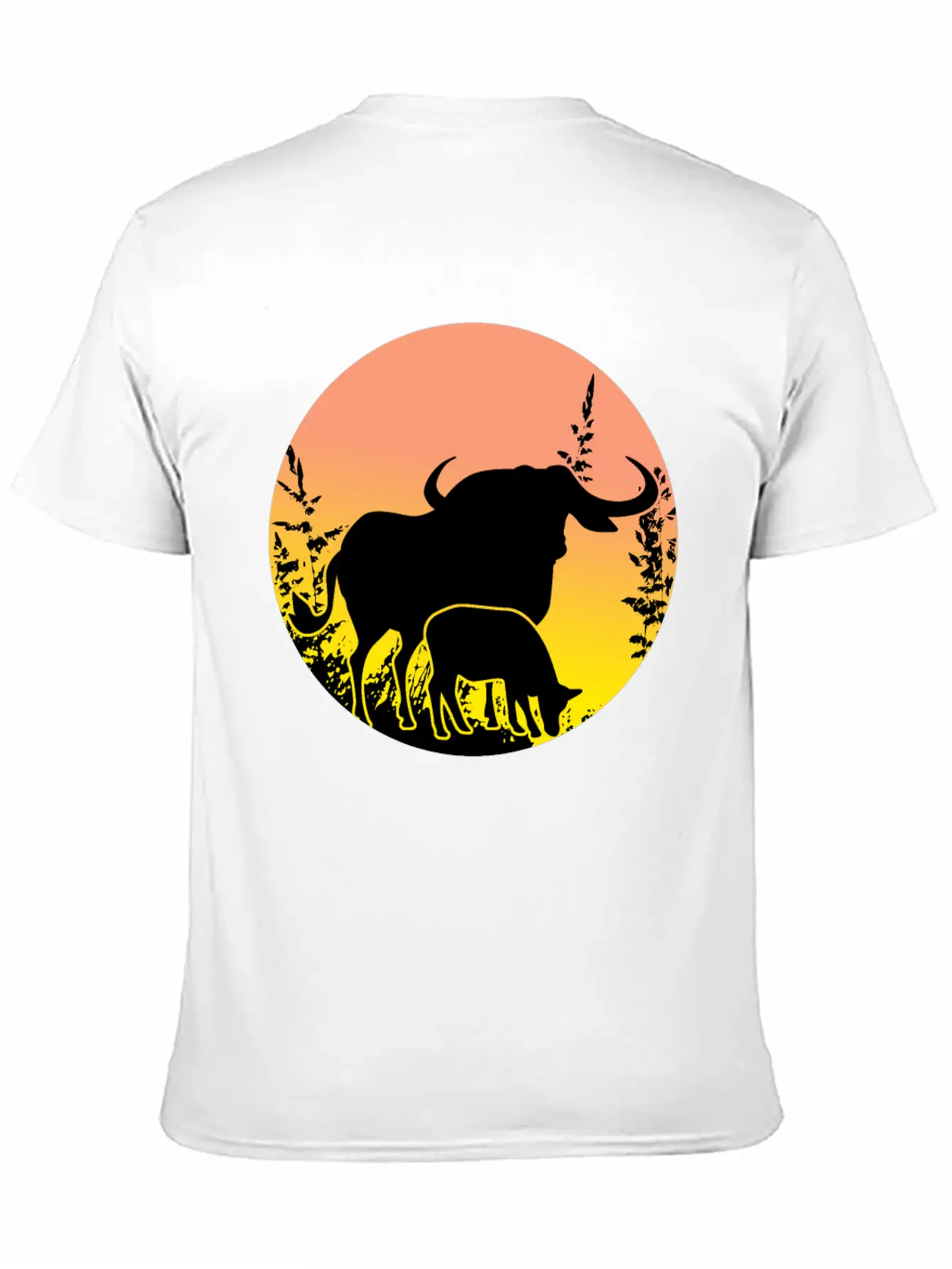 Buffalo - Sunset Africa Safari Unisex Casual T-Shirt – Clean Design For Daily Comfort