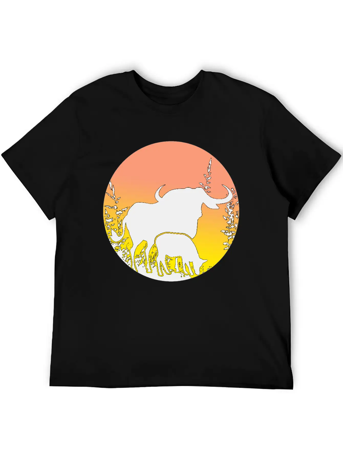 Buffalo - Sunset Africa Safari Unisex Casual T-Shirt – Clean Design For Daily Comfort