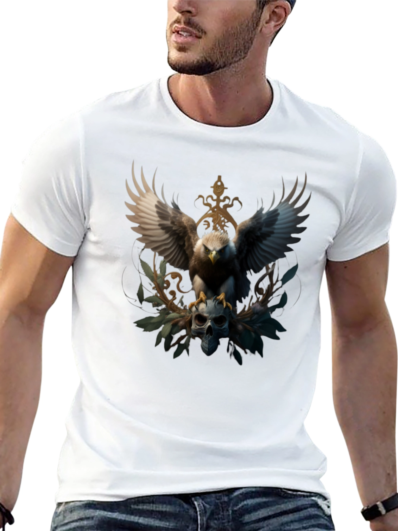 Eagle Skull T-Shirt - Striking Graphic Tee