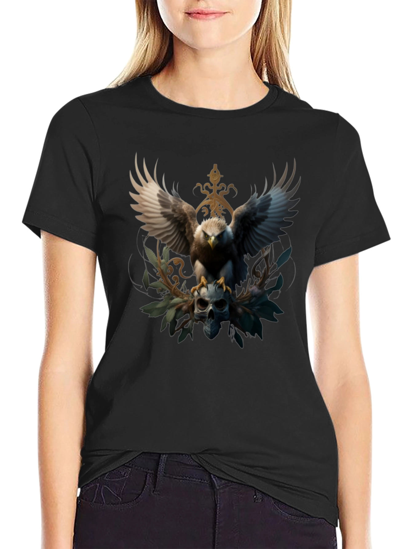 Eagle Skull T-Shirt - Striking Graphic Tee