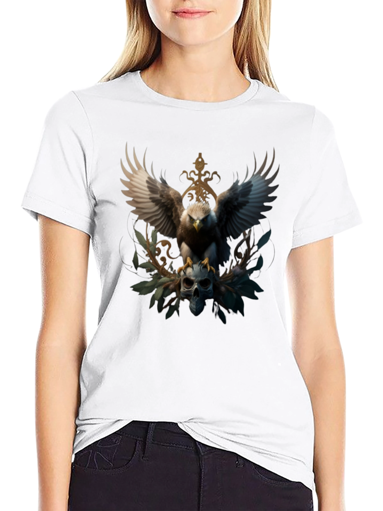 Eagle Skull T-Shirt - Striking Graphic Tee