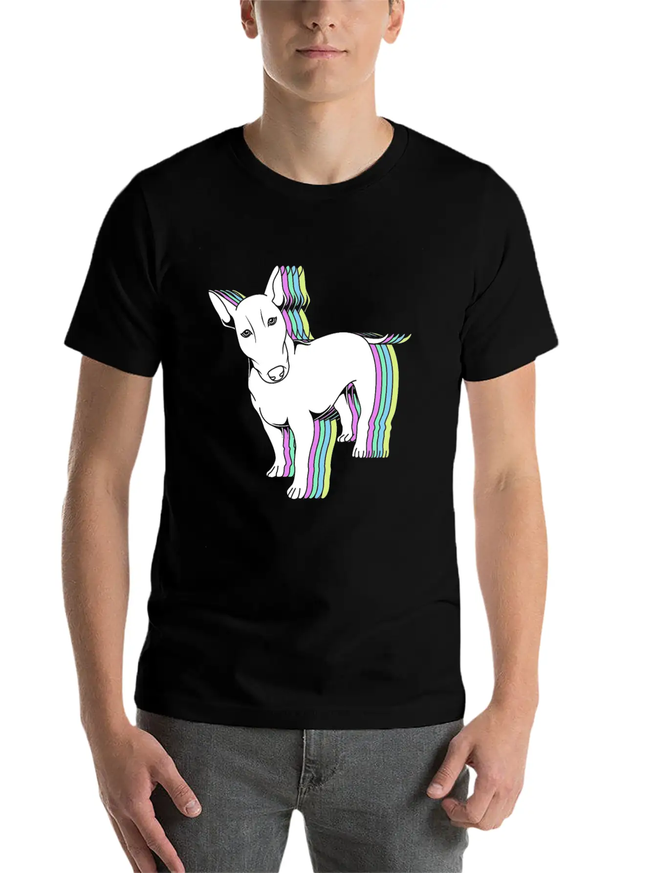 Bull Terrier Lover Colorful Bull Terrier Unisex Casual T-Shirt – Clean Design For Daily Comfort