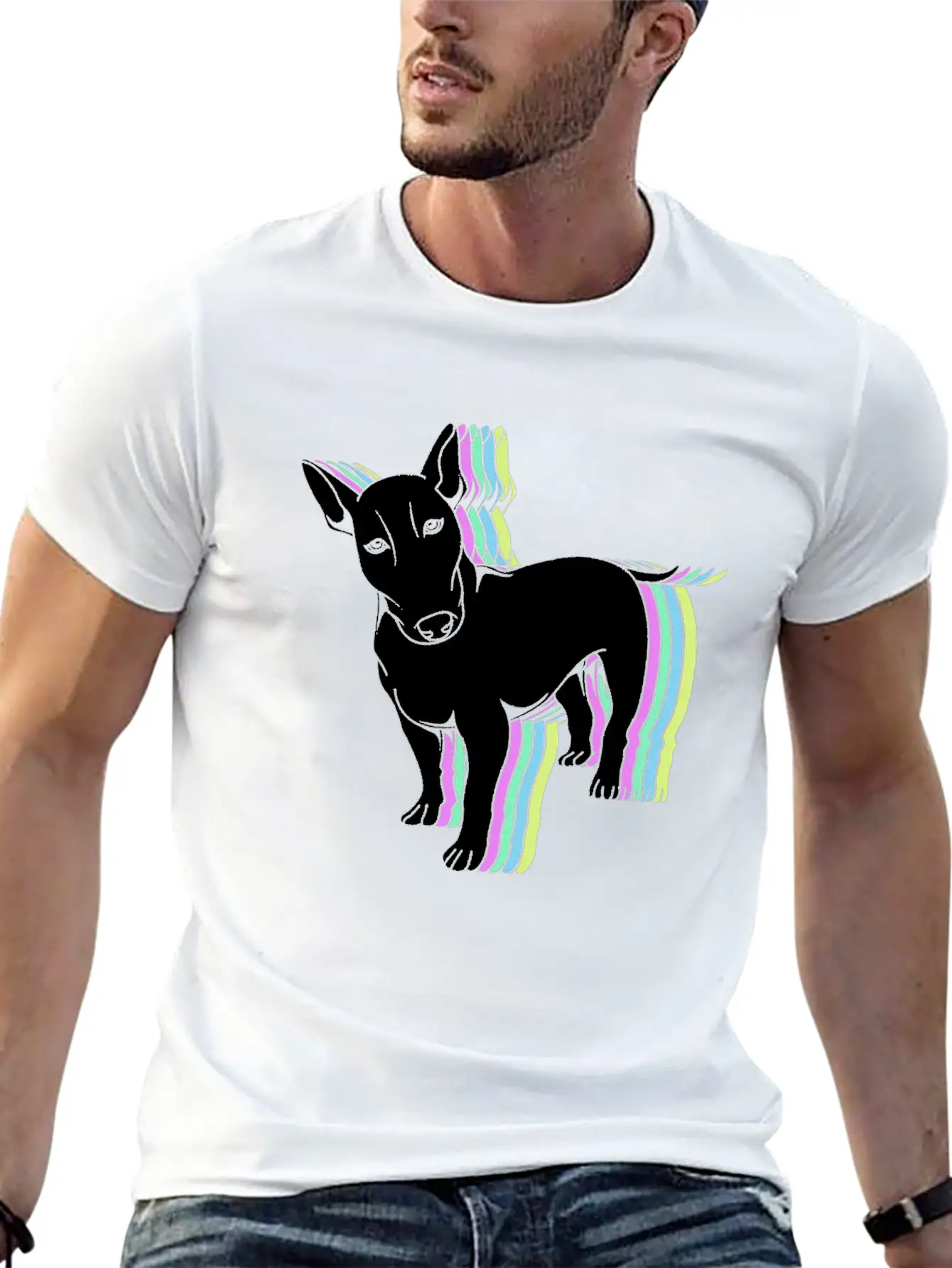 Bull Terrier Lover Colorful Bull Terrier Unisex Casual T-Shirt – Clean Design For Daily Comfort
