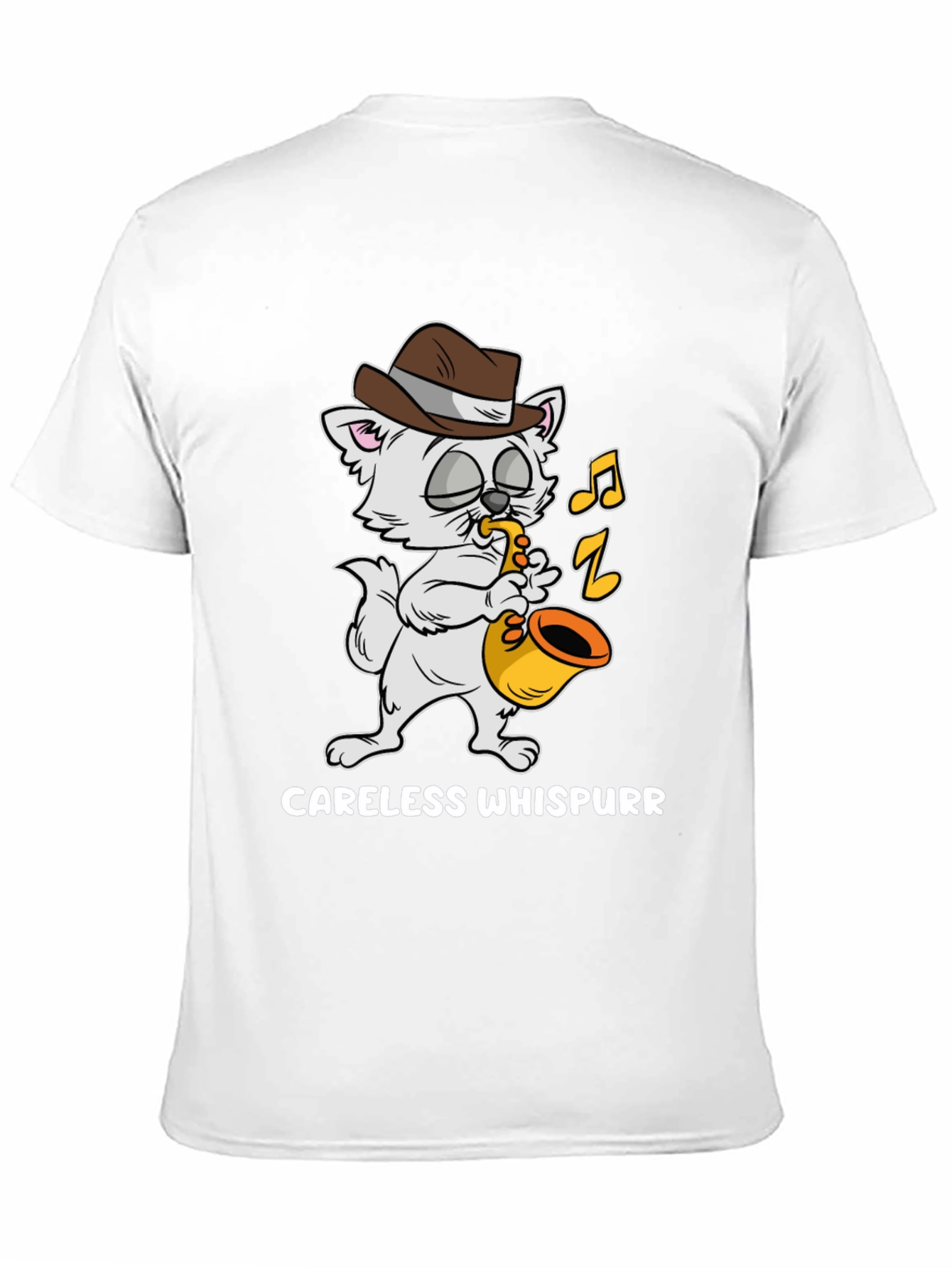 Careless Whispurr Cat Saxophone T-Shirt
