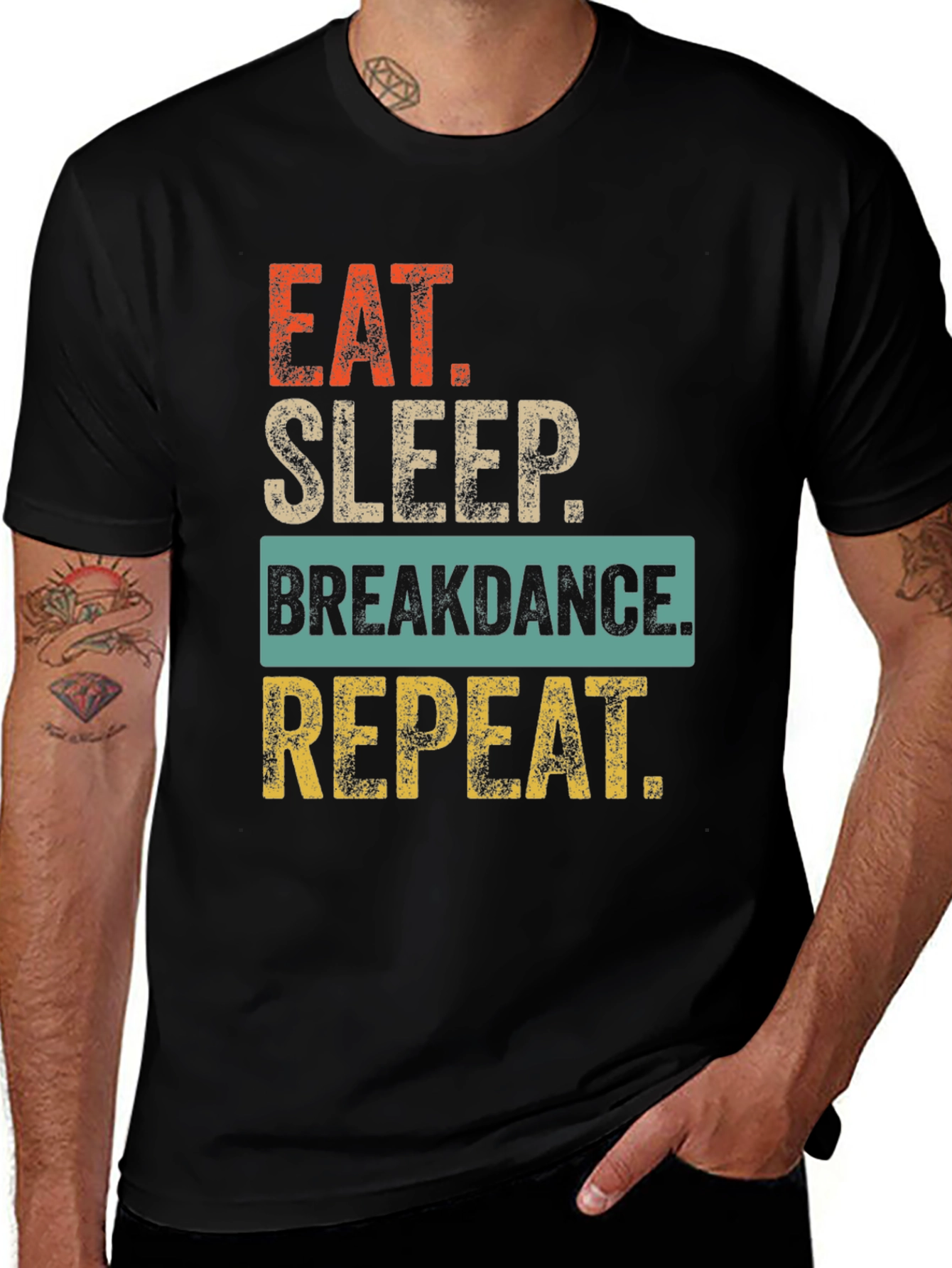 Eat Sleep Breakdance Repeat Graphic Tee