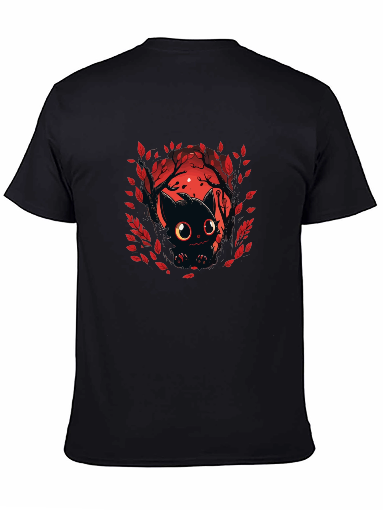 Cute Black Cat T-Shirt - Halloween Design