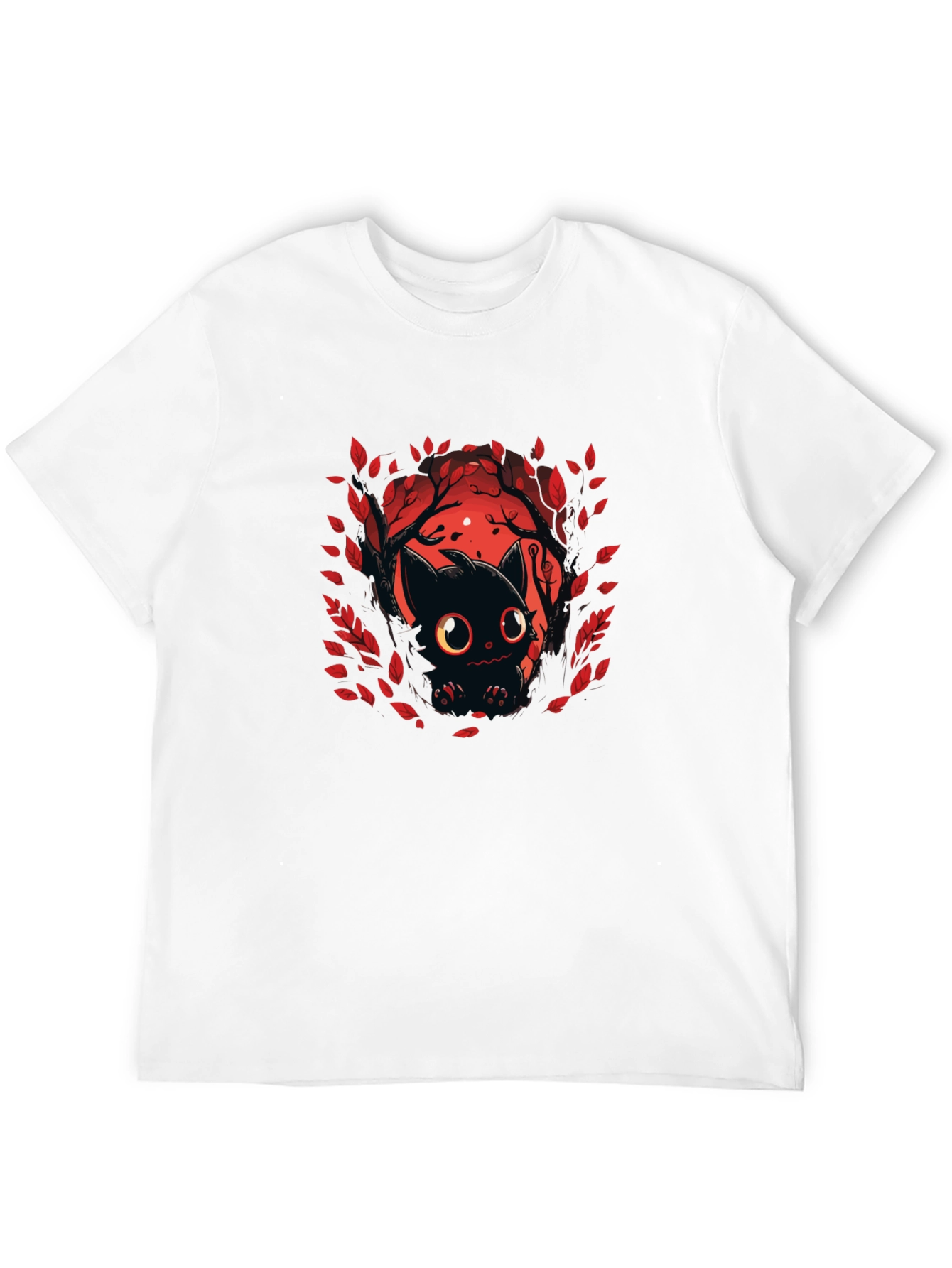 Cute Black Cat T-Shirt - Halloween Design