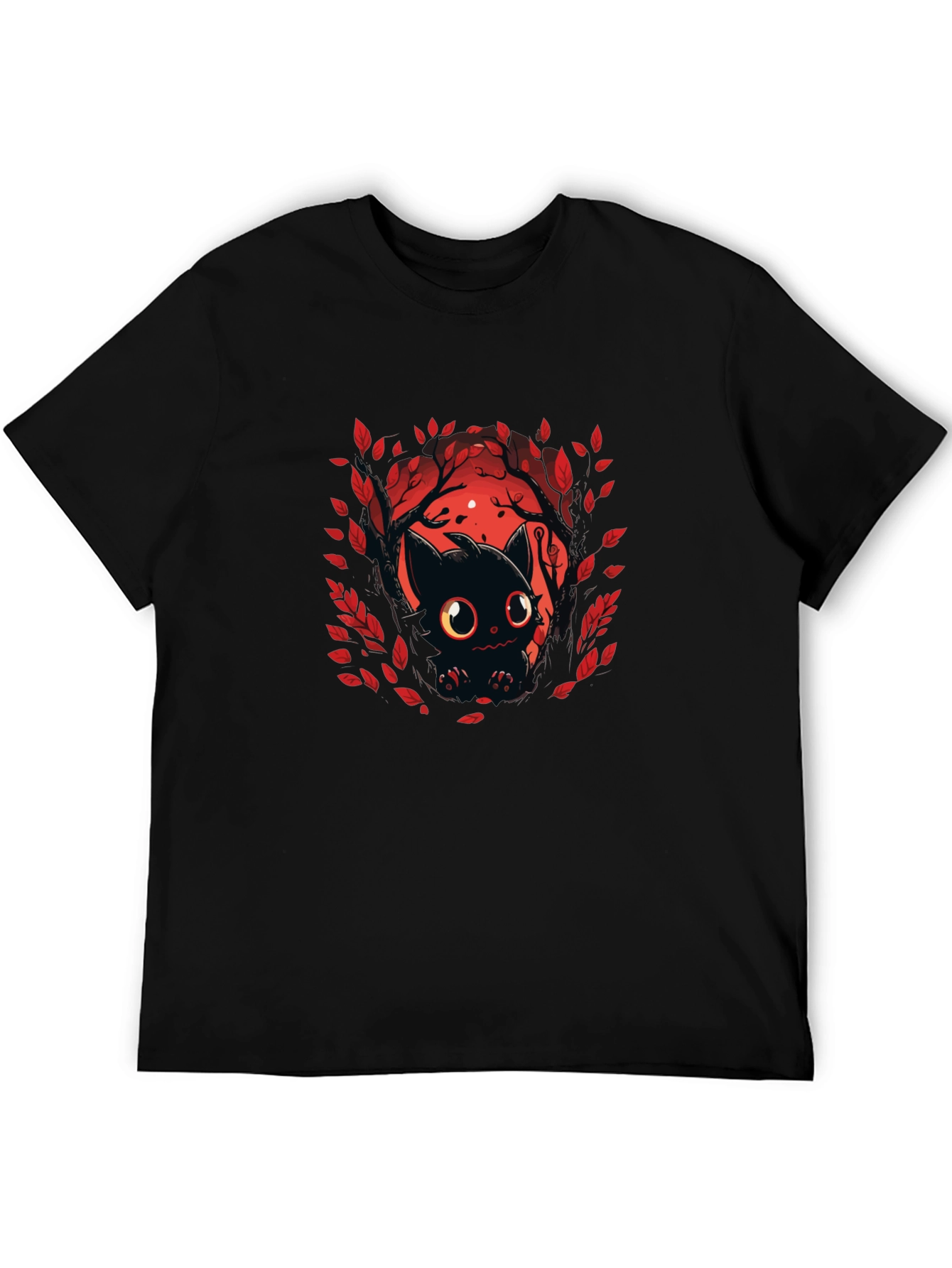 Cute Black Cat T-Shirt - Halloween Design