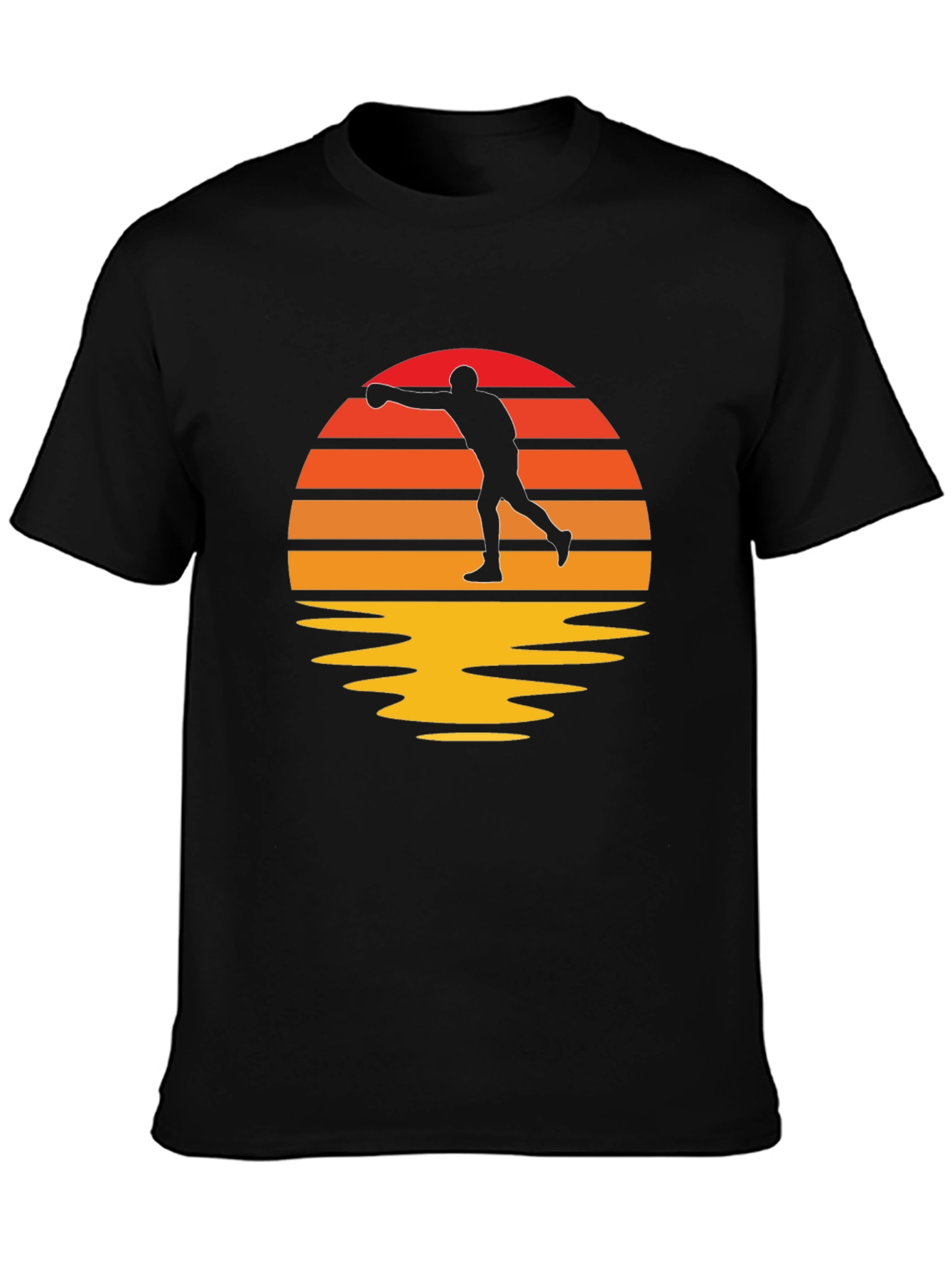 Retro Sunset Bowling Strike T-Shirt