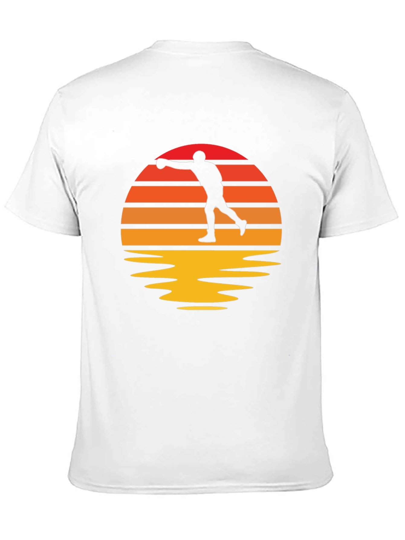 Retro Sunset Bowling Strike T-Shirt