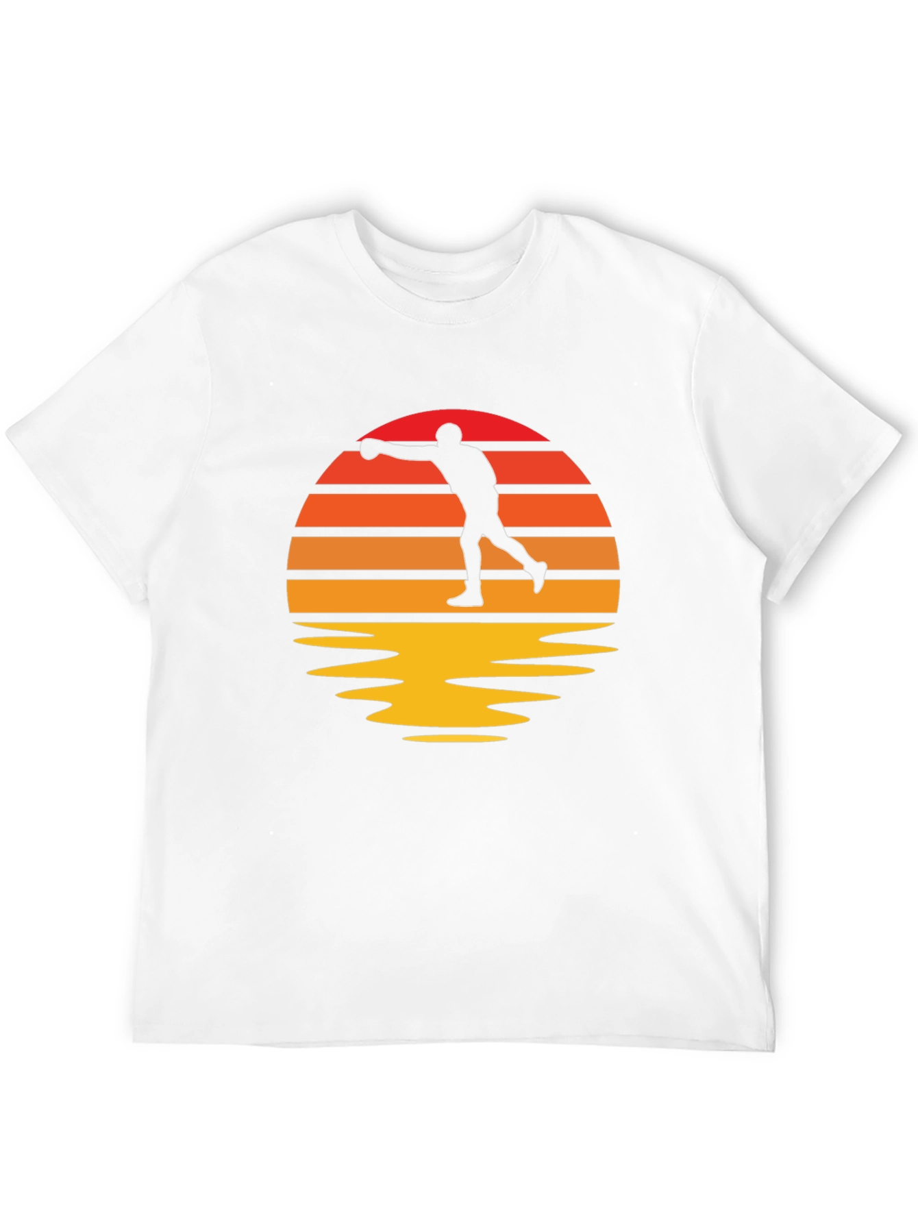 Retro Sunset Bowling Strike T-Shirt