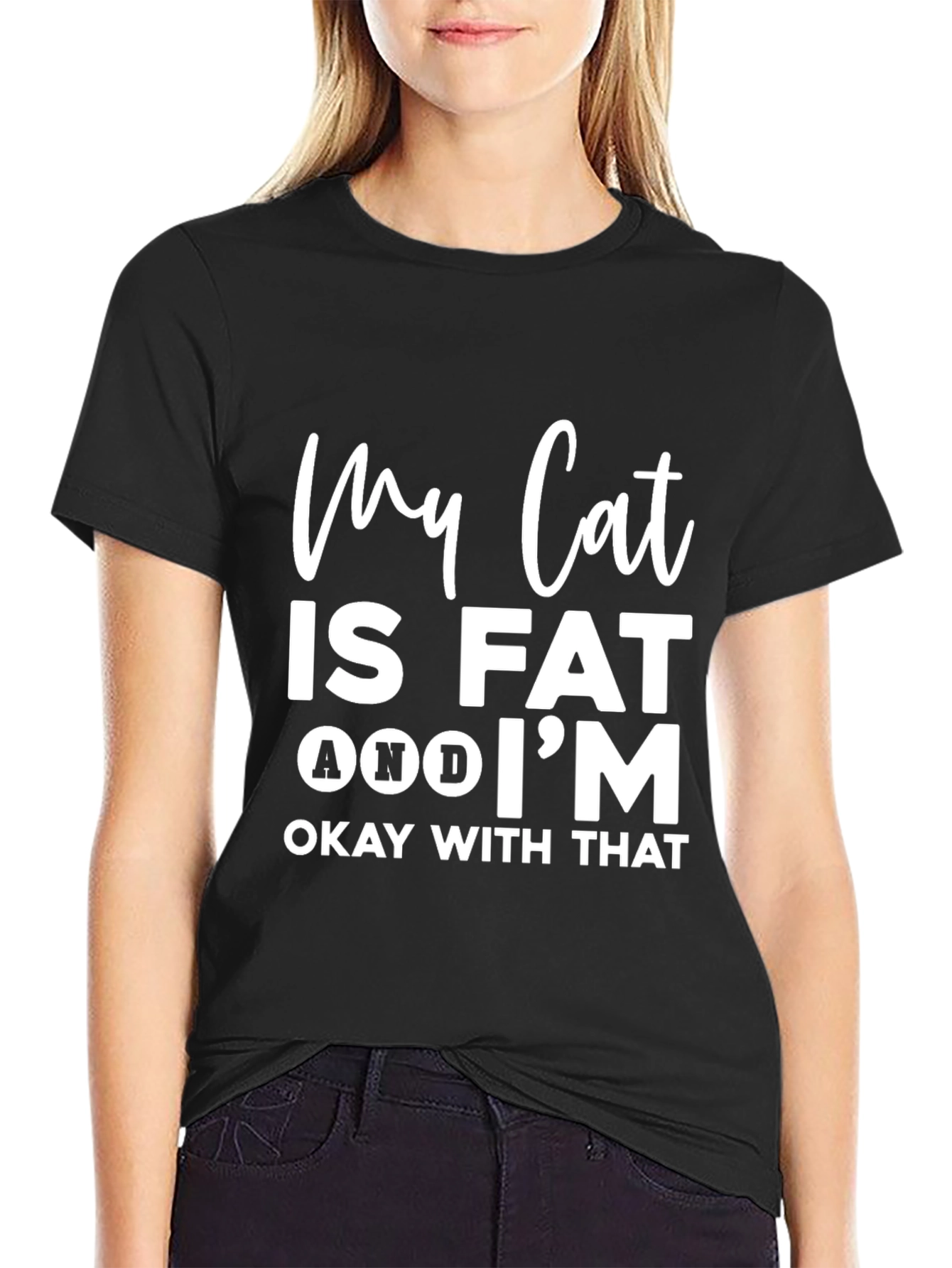 Funny Cat Lover T-Shirt - My Cat Is Fat