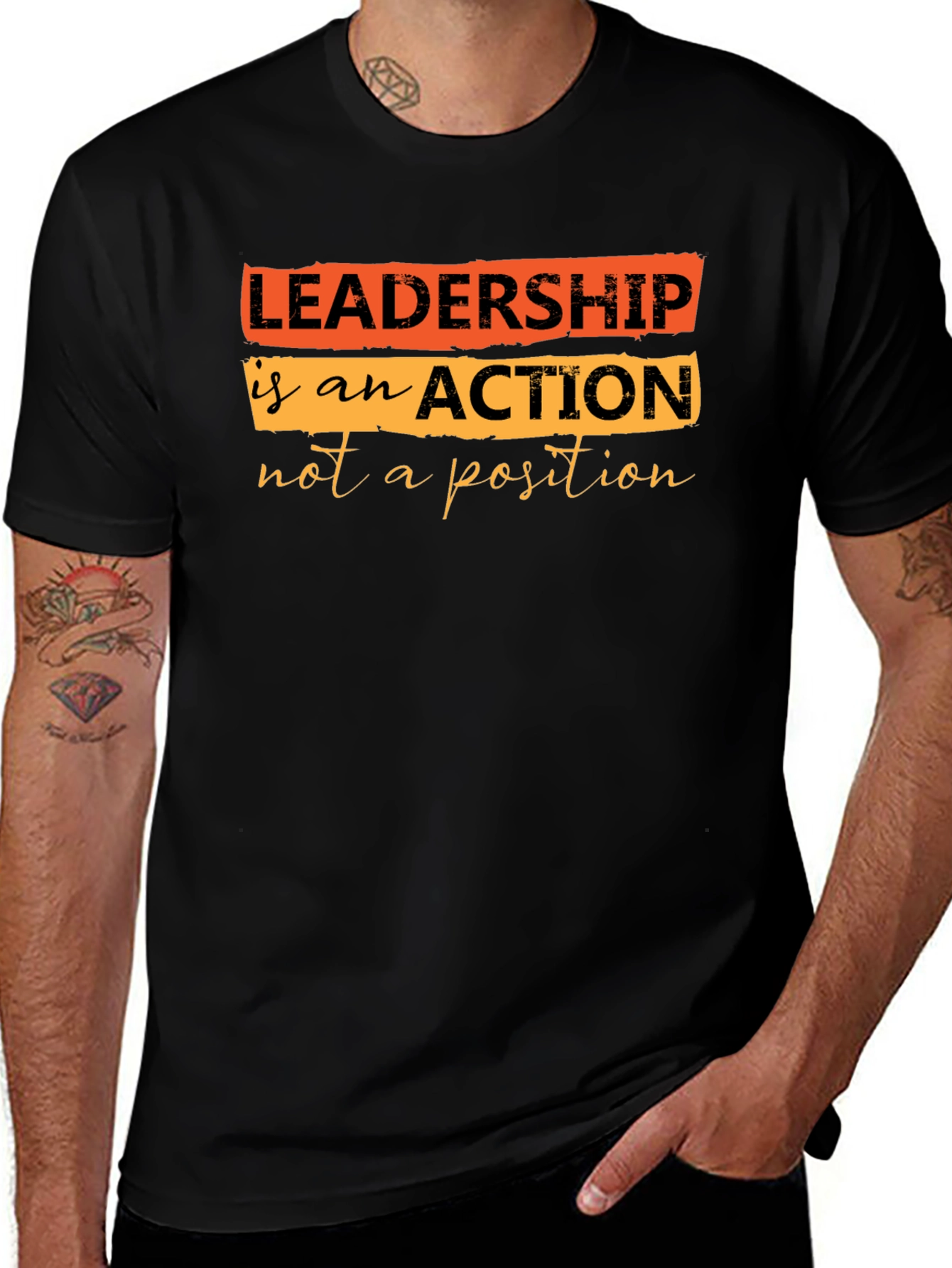 Leadership Quote T-Shirt - Black