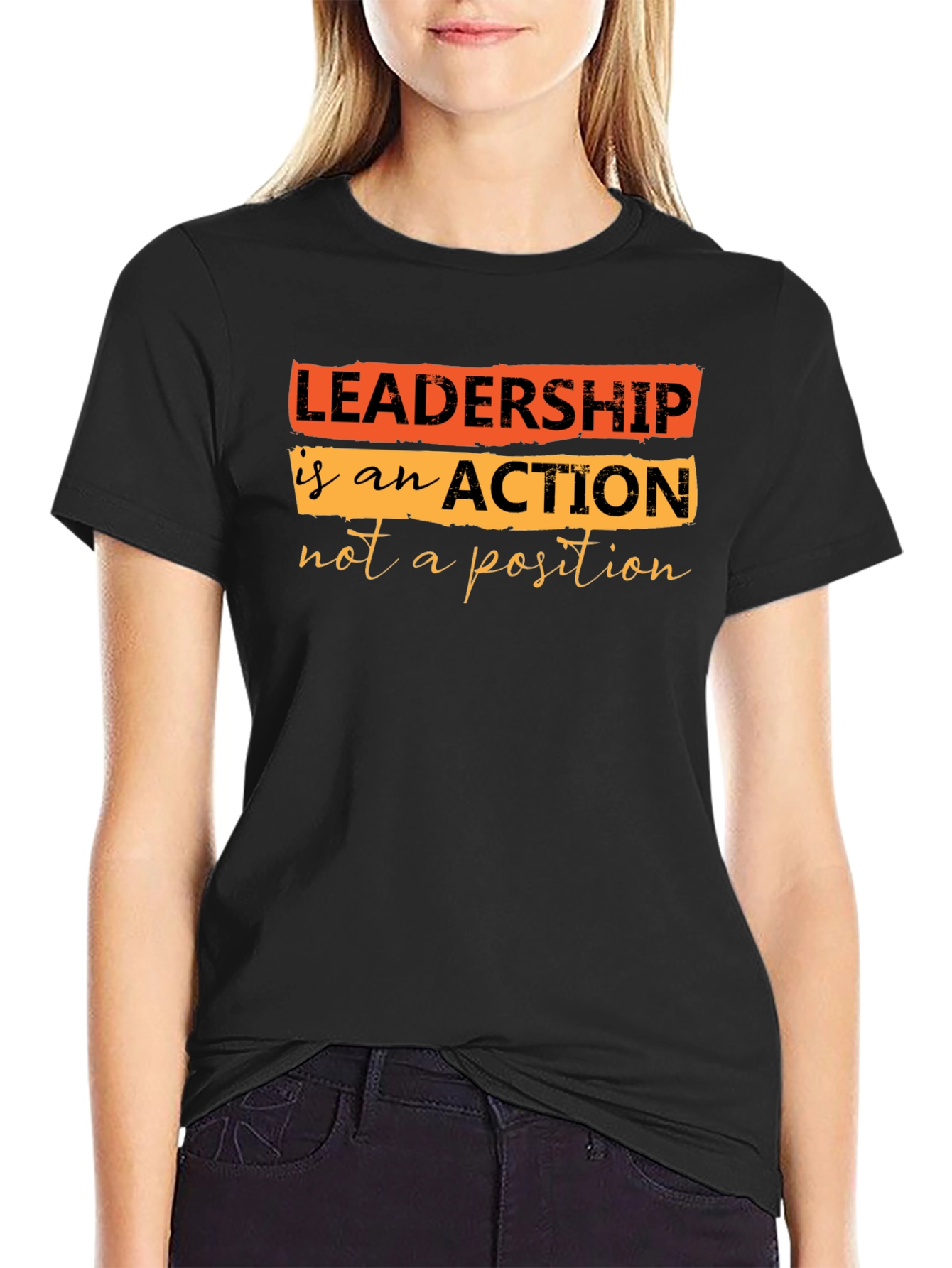Leadership Quote T-Shirt - Black