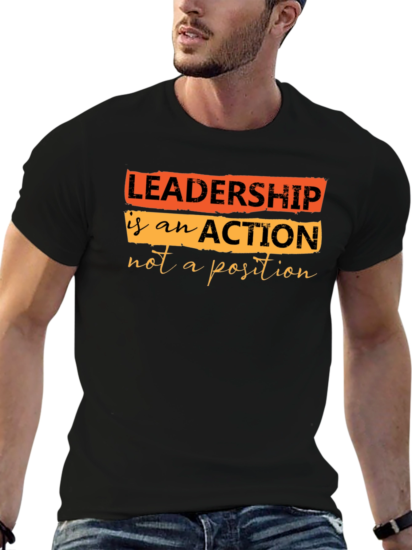 Leadership Quote T-Shirt - Black