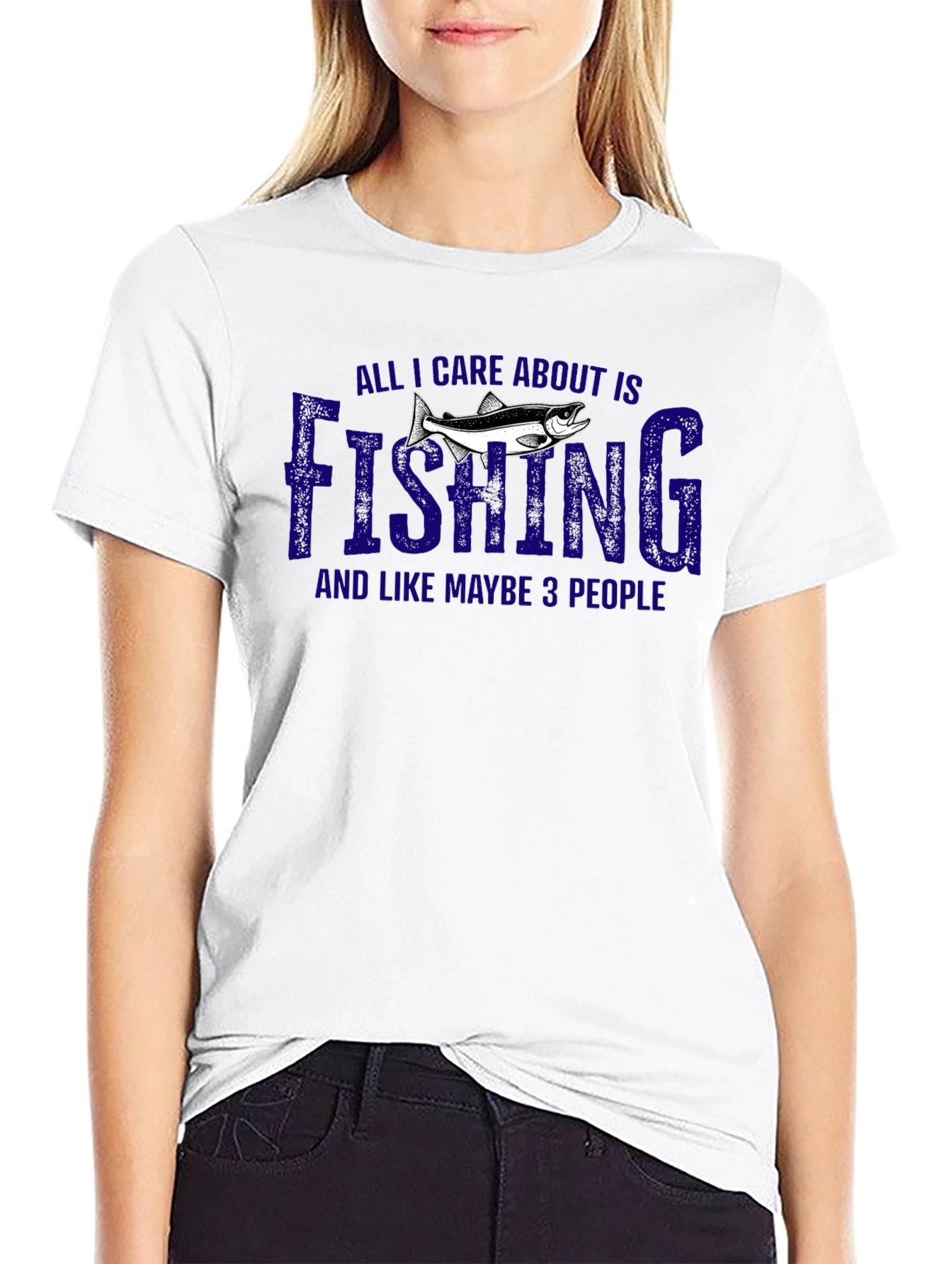 Fishing T-Shirt - All I Care About Is Fishing