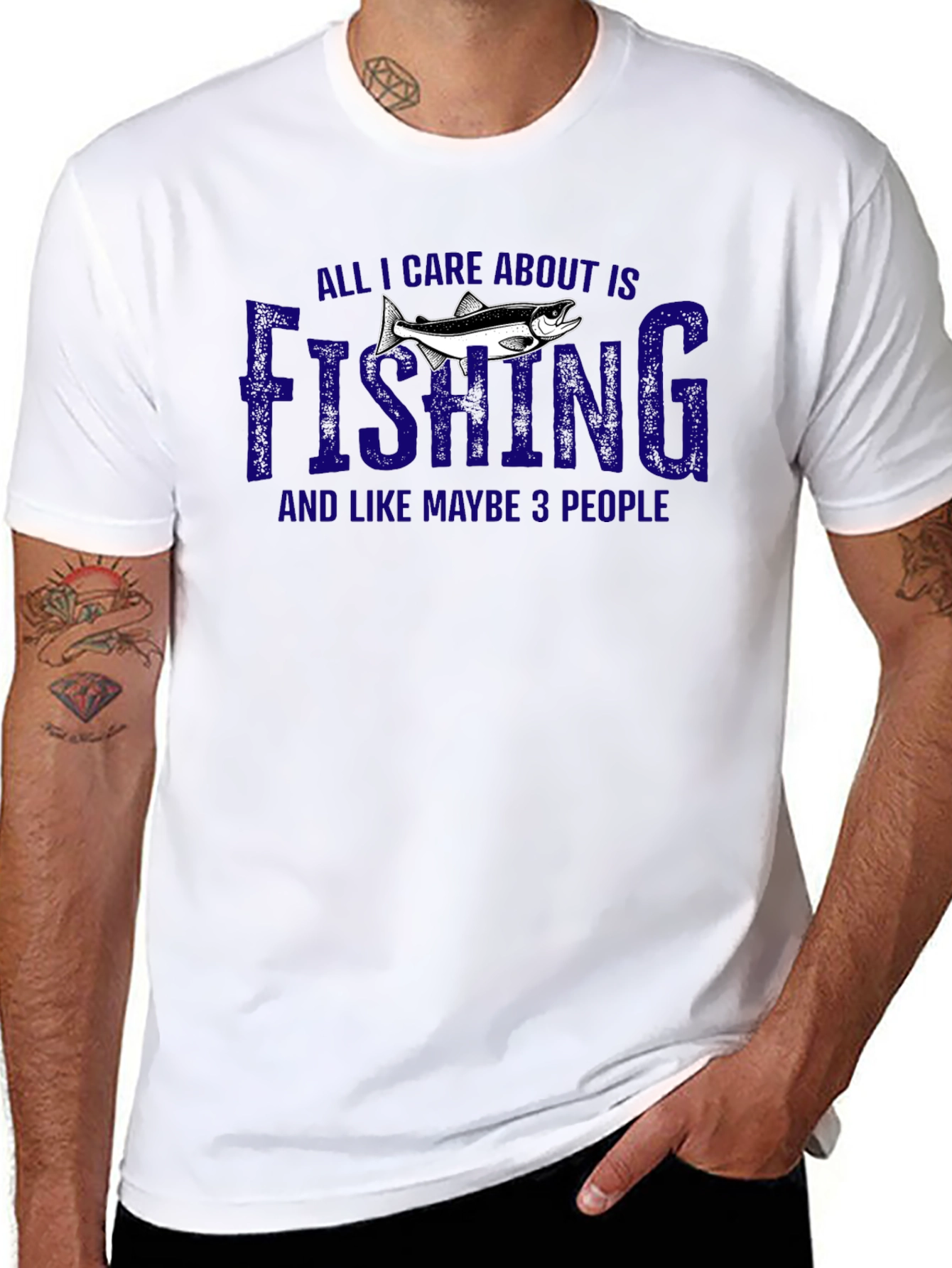 Fishing T-Shirt - All I Care About Is Fishing
