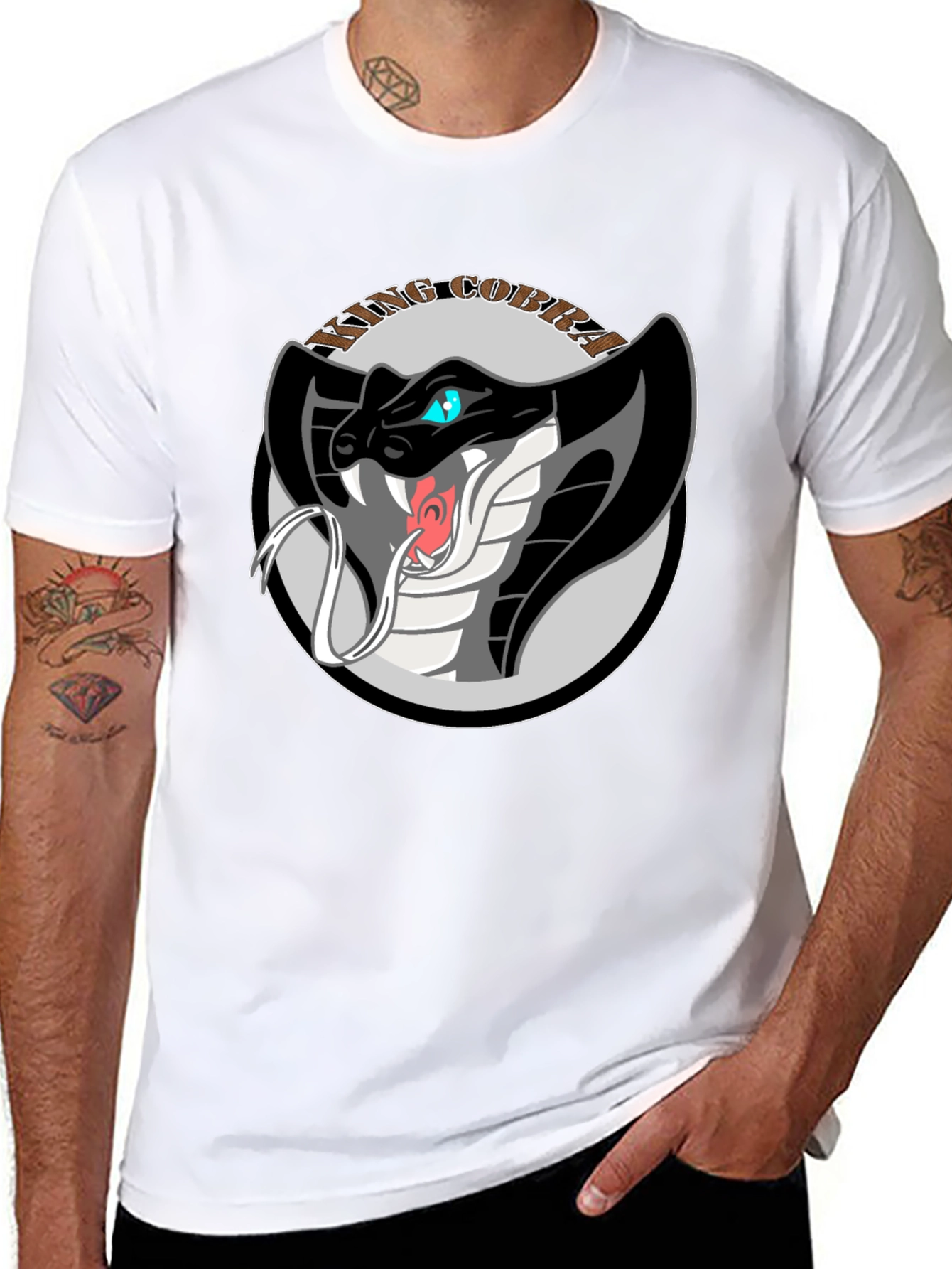 King Cobra Graphic Tee - Black Cotton T-Shirt