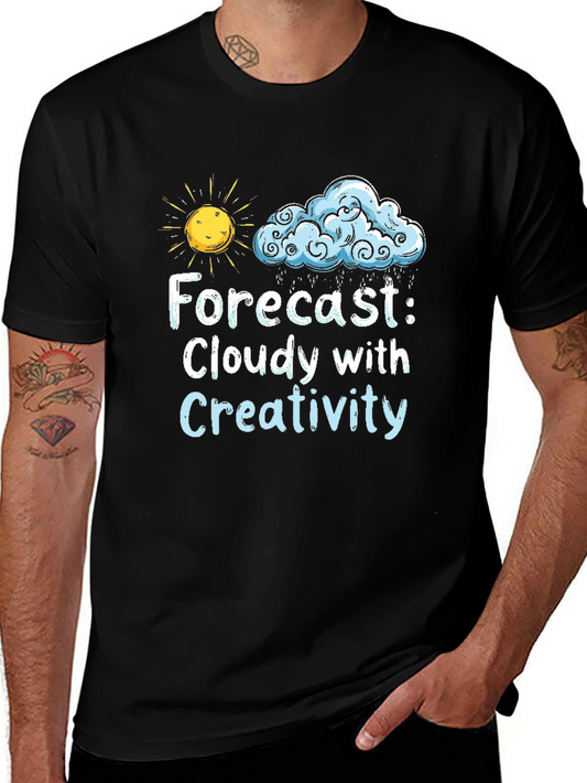 Cloudy Creativity Graphic Tee - Black T-Shirt
