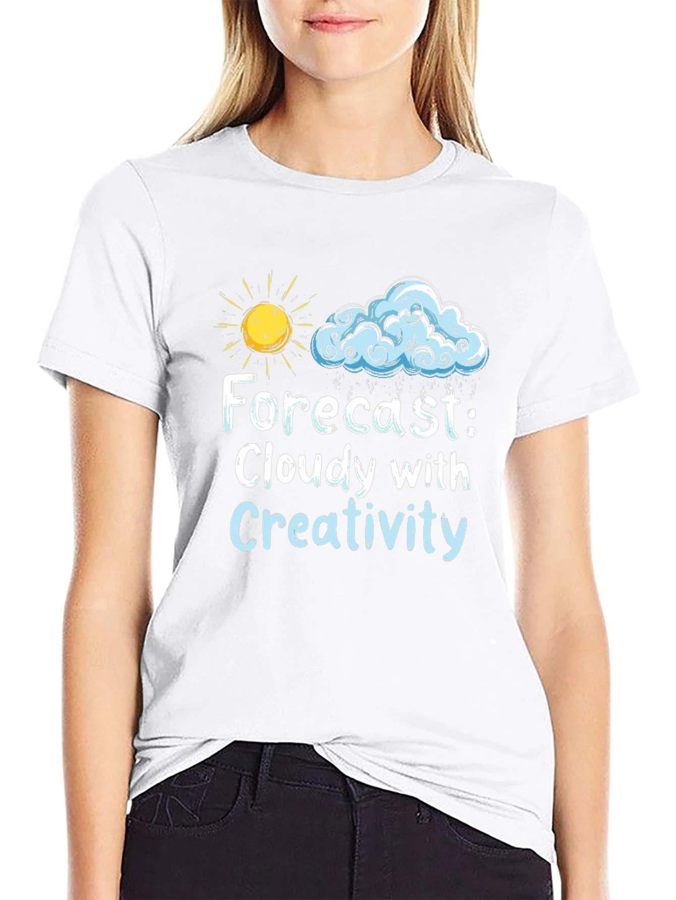 Cloudy Creativity Graphic Tee - Black T-Shirt