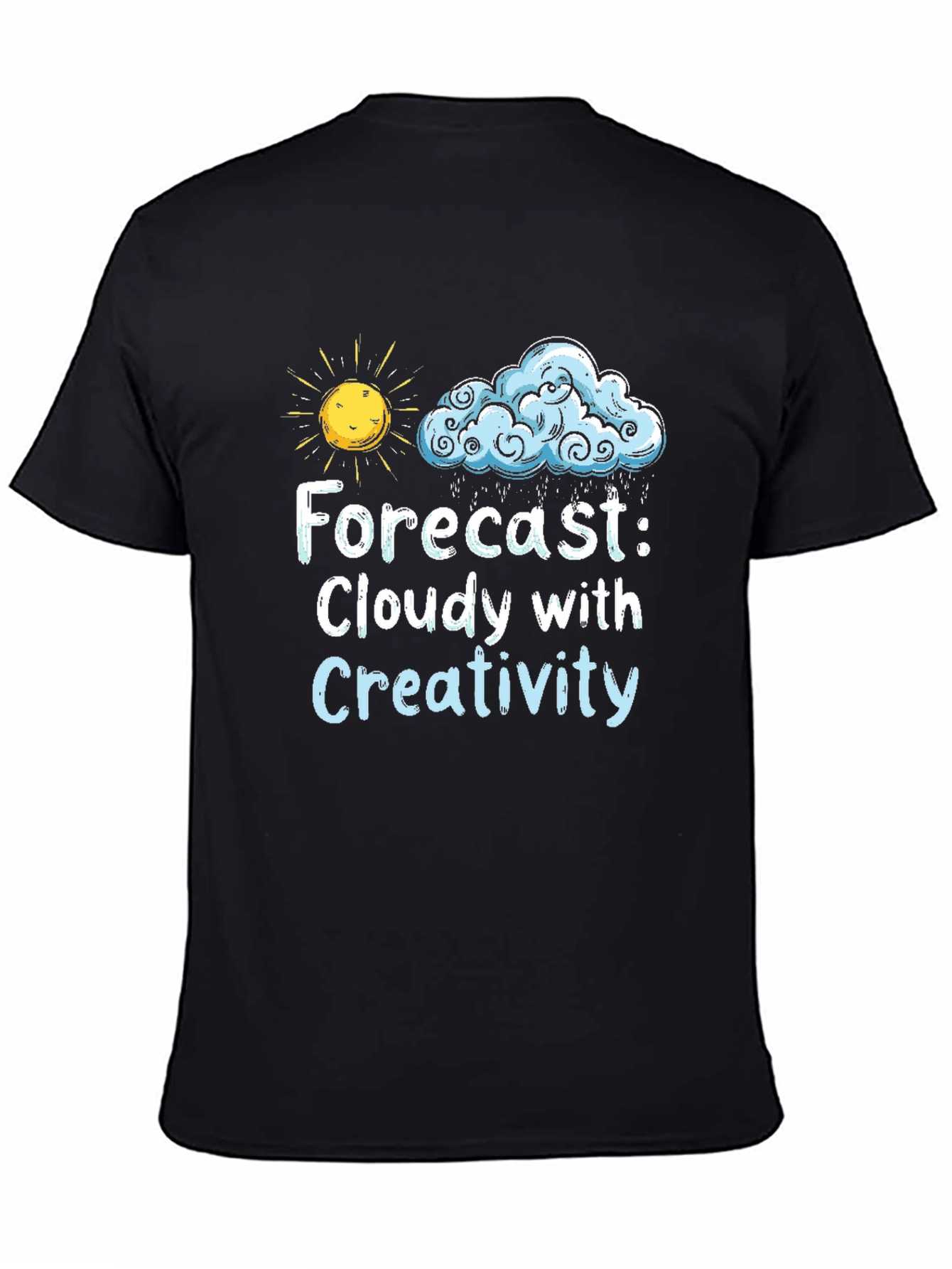 Cloudy Creativity Graphic Tee - Black T-Shirt
