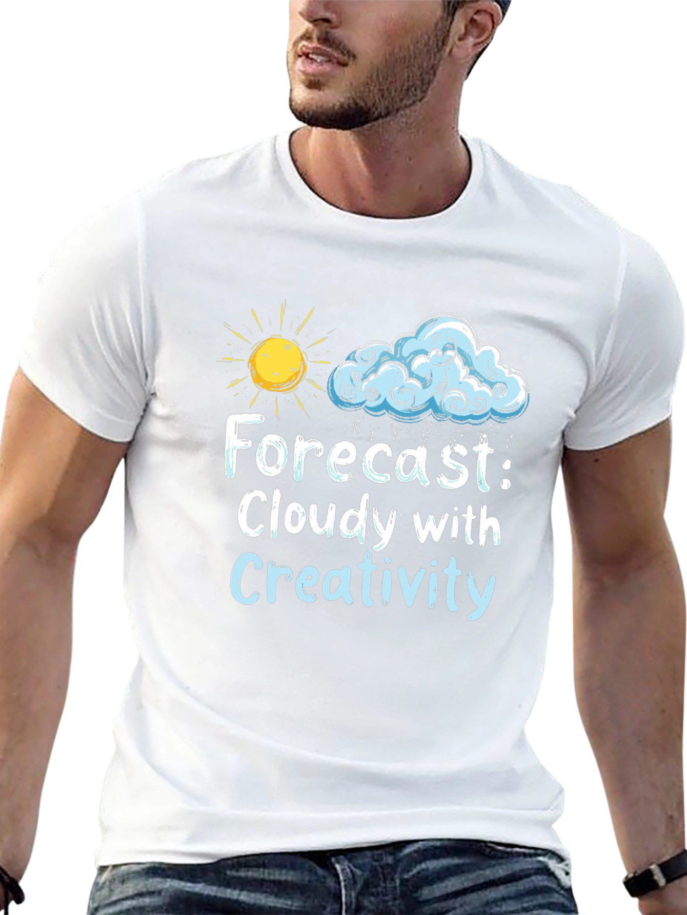 Cloudy Creativity Graphic Tee - Black T-Shirt