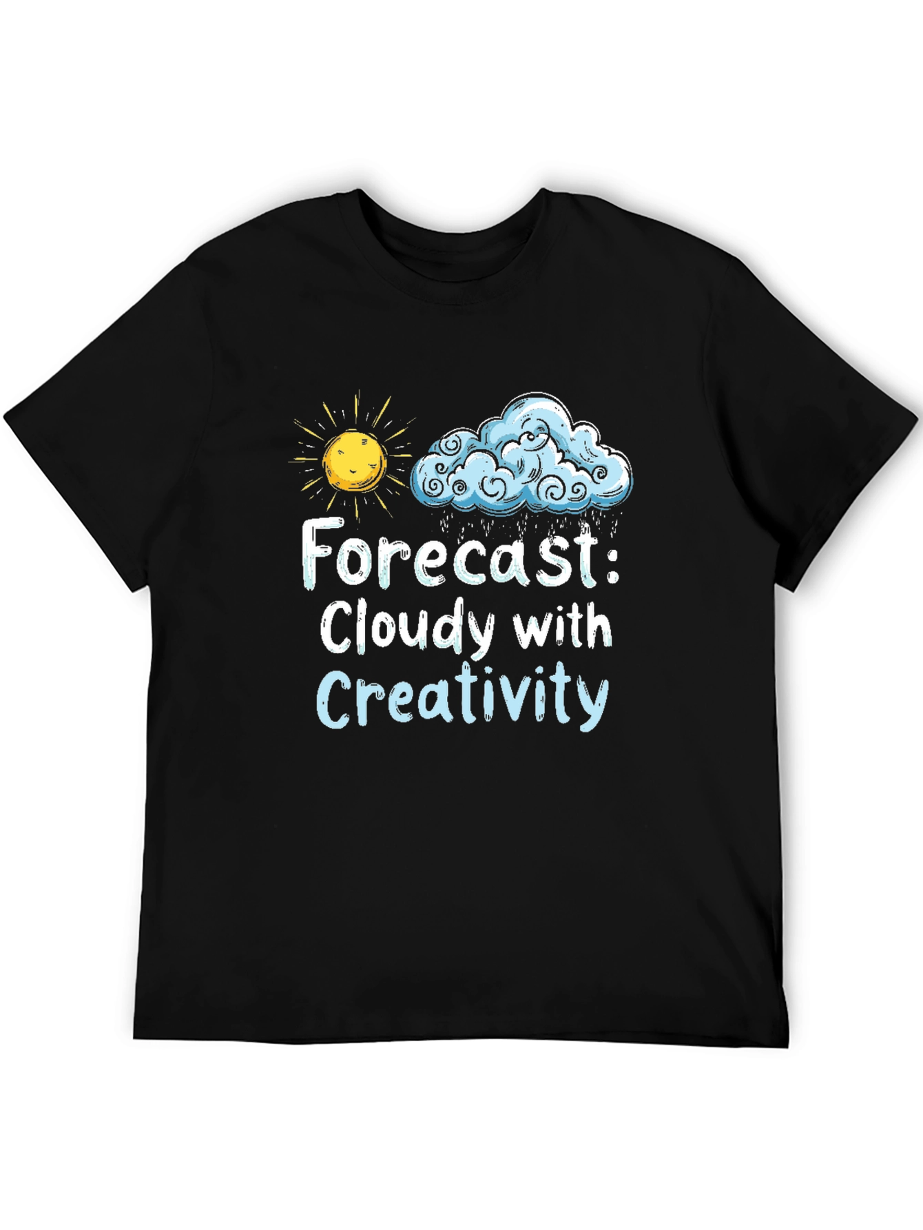 Cloudy Creativity Graphic Tee - Black T-Shirt
