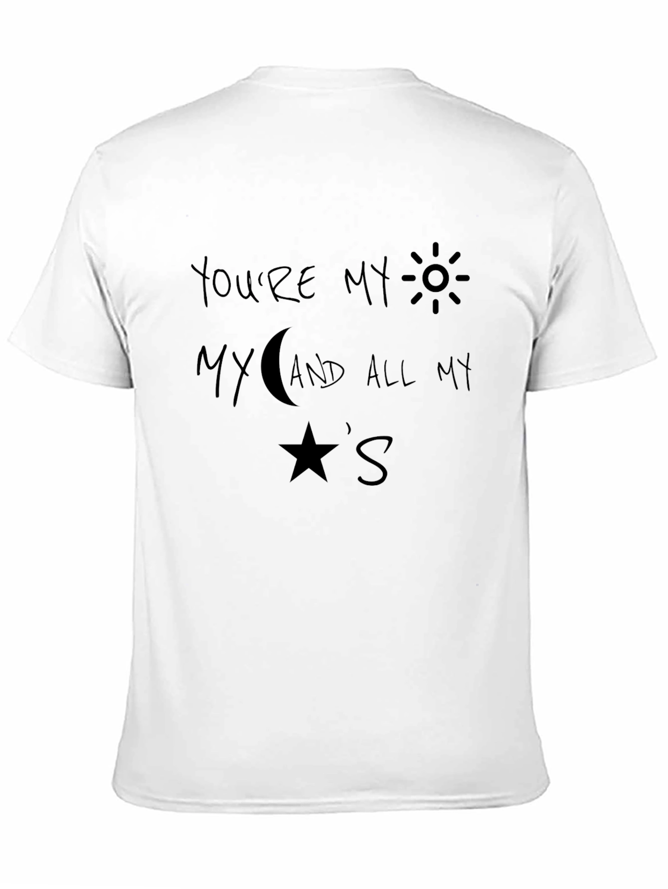 Youre My Sun Moon Stars Graphic Tee - Black