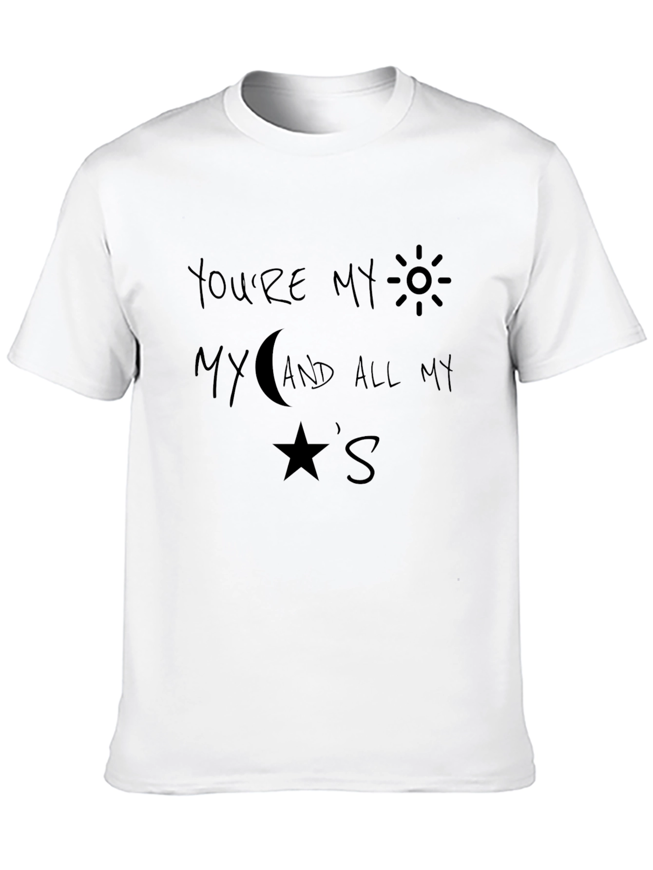 Youre My Sun Moon Stars Graphic Tee - Black