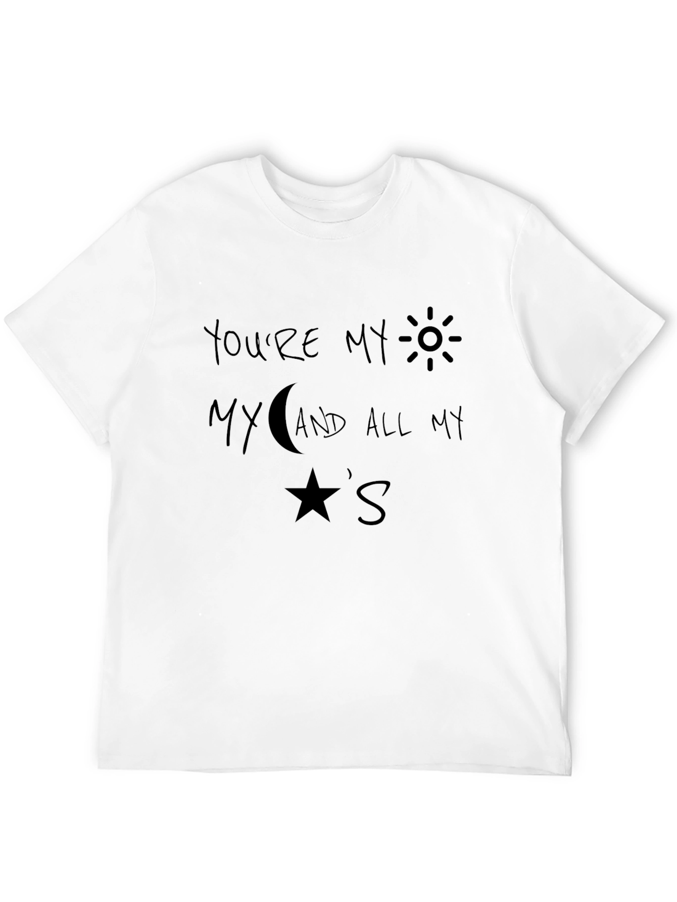 Youre My Sun Moon Stars Graphic Tee - Black
