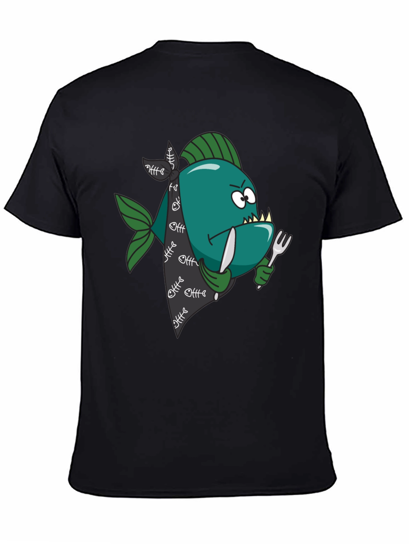 Cartoon Piranha T-Shirt - Graphic Print