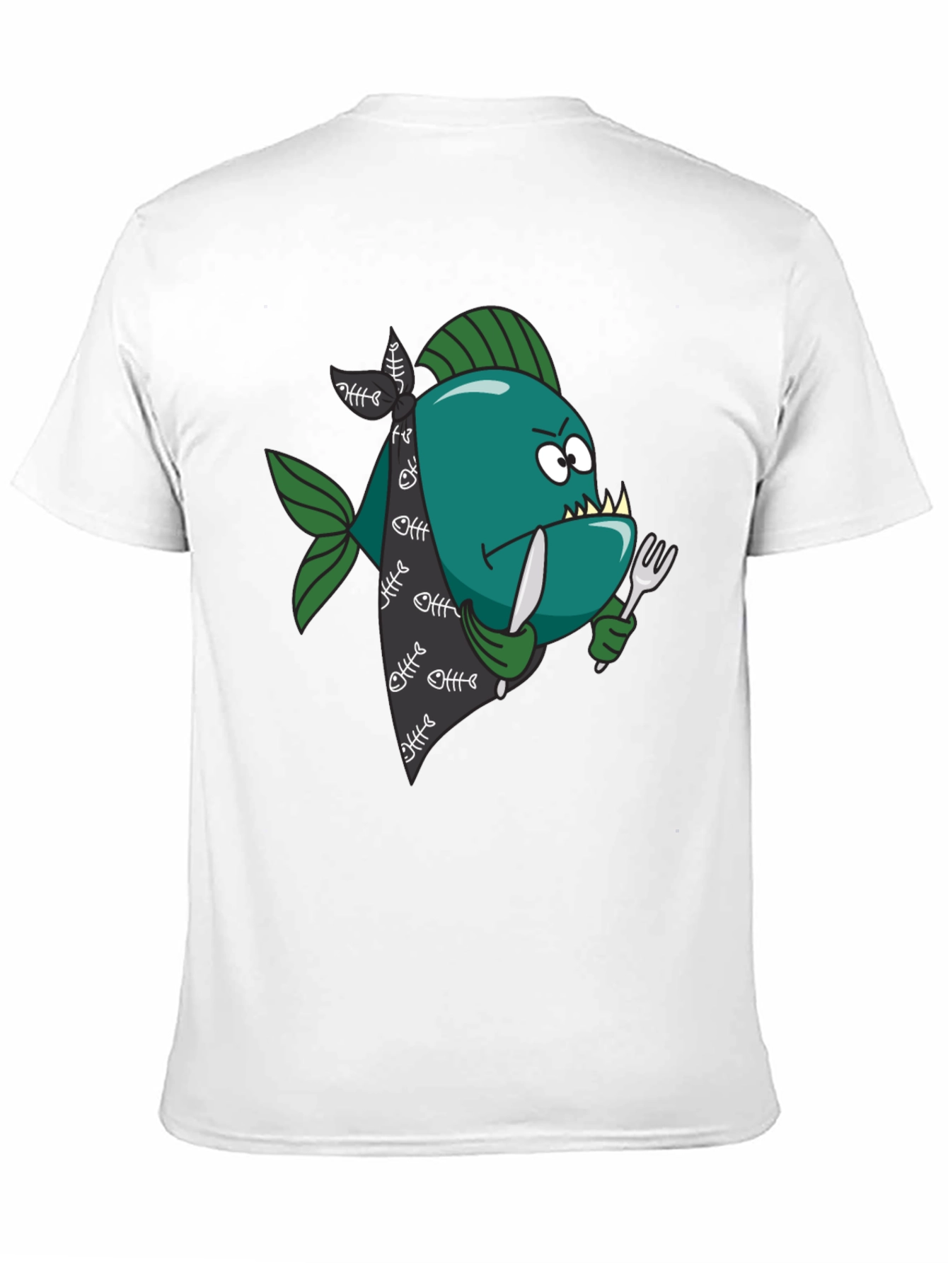 Cartoon Piranha T-Shirt - Graphic Print